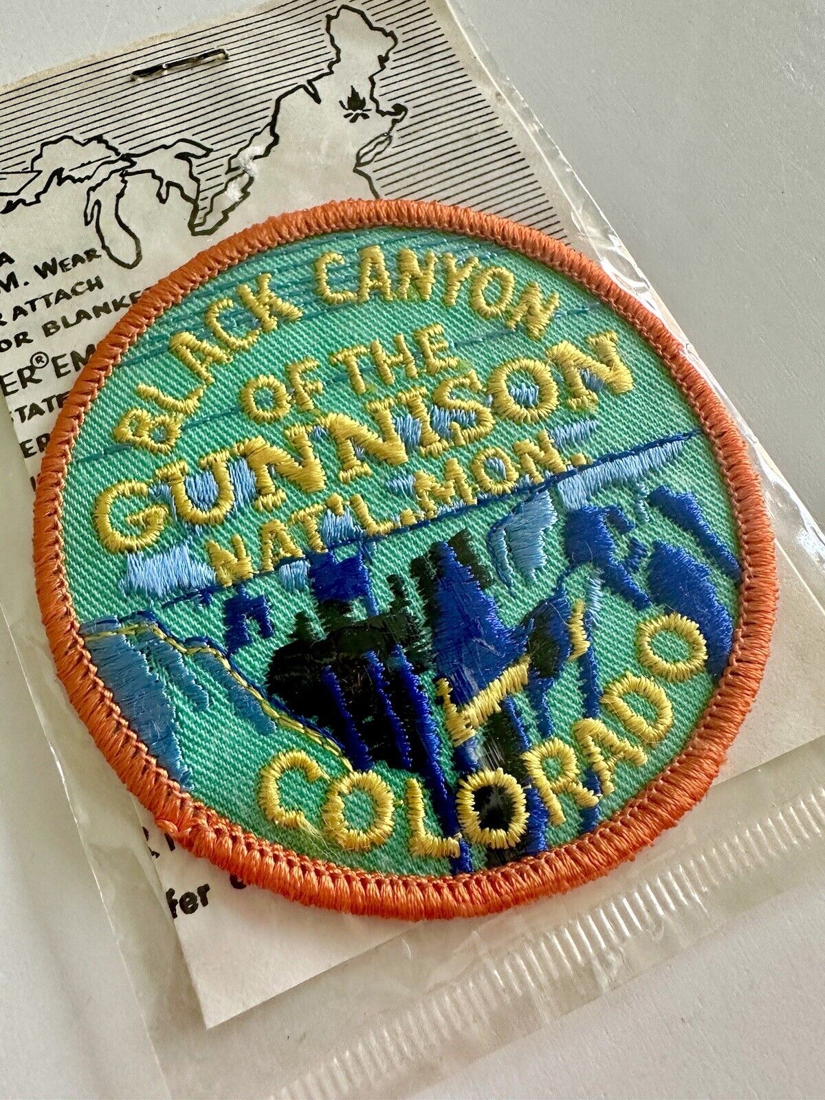 Vintage VTG Black Canyon of the Gunnison National Park Embroidered Iron-on Patch
