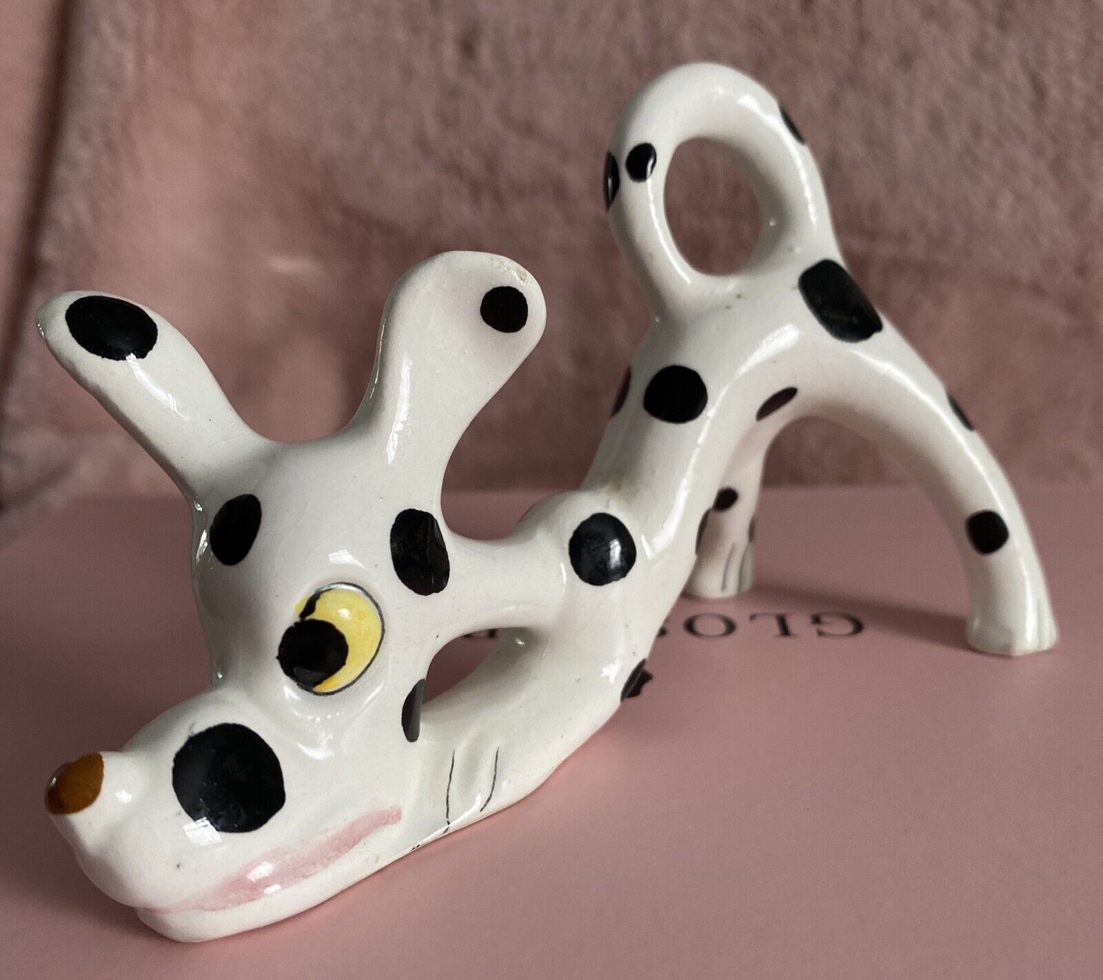 Vintage RARE Dalmatian Dog Figurine Statue Ornament~Made In Italy -RETRO~Kitsch