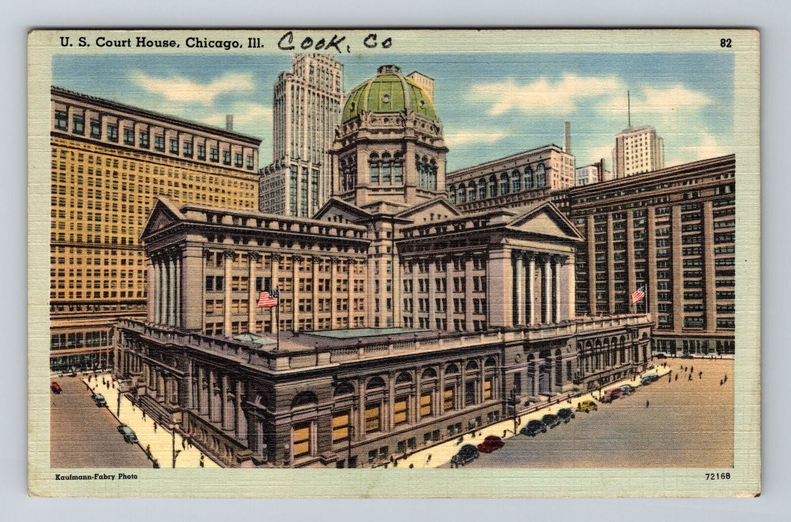 Chicago IL-Illinois, U.S Court House, Exterior, Vintage Postcard
