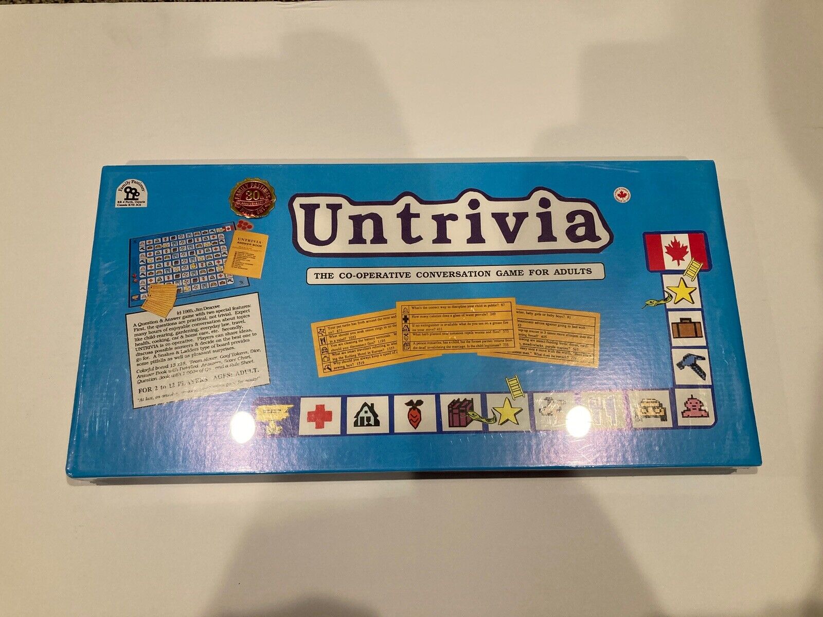Vintage Original - Unused SEALED Game -- UNTRIVIA co-operative Conversation 1985