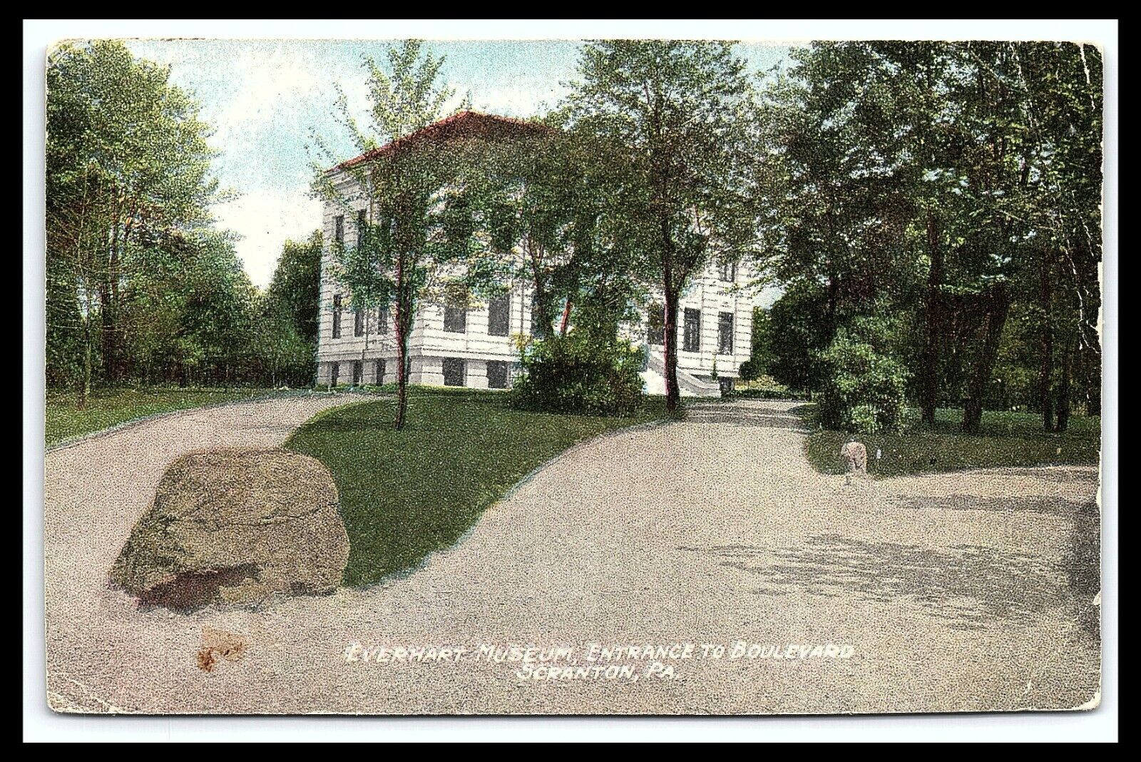 Scranton PA New Everhart Museum Postcard Posted 1910        pc332