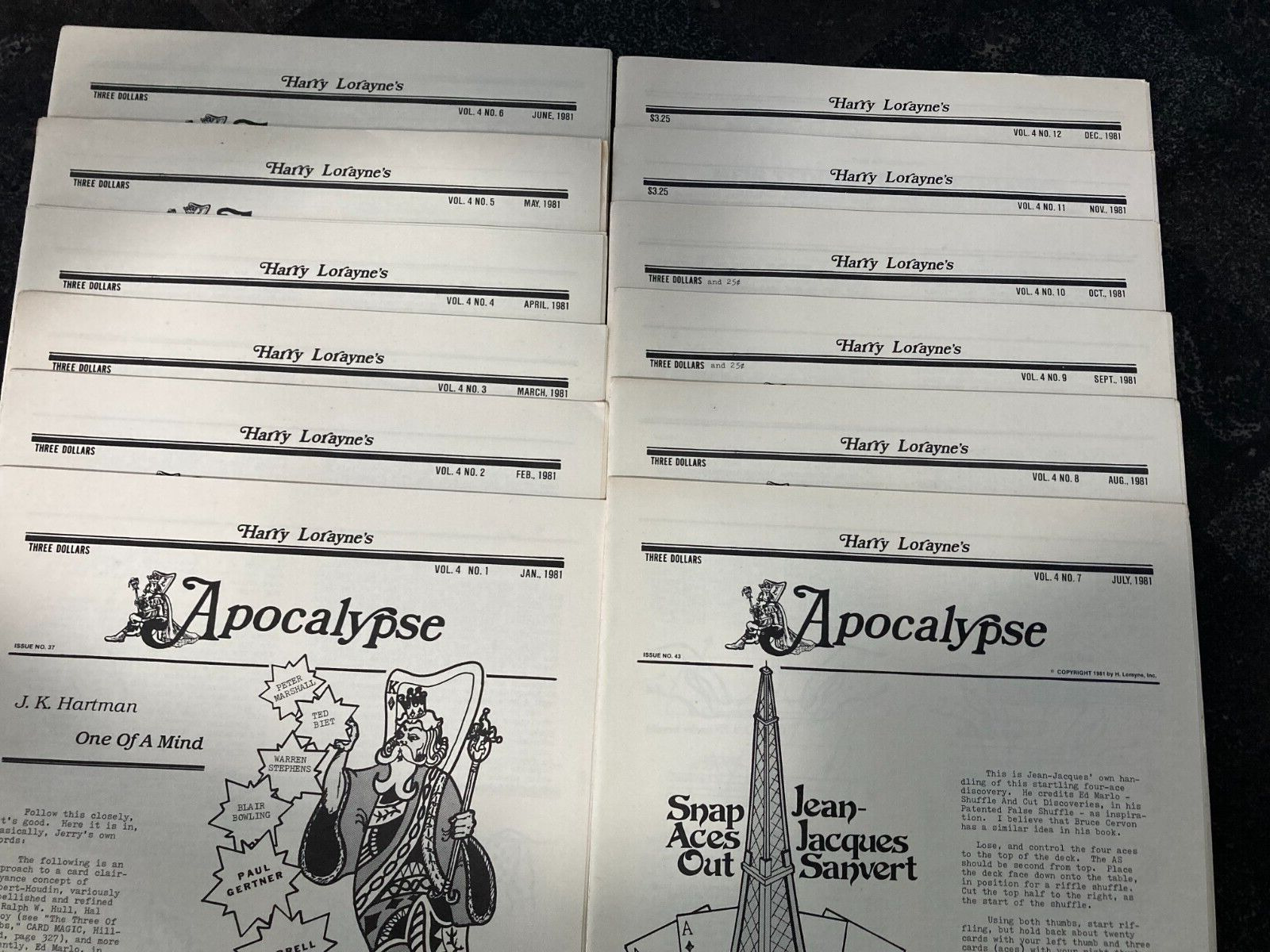 Harry Lorayne\'s Apocalypse Vol 4 Jan thru Dec 1981