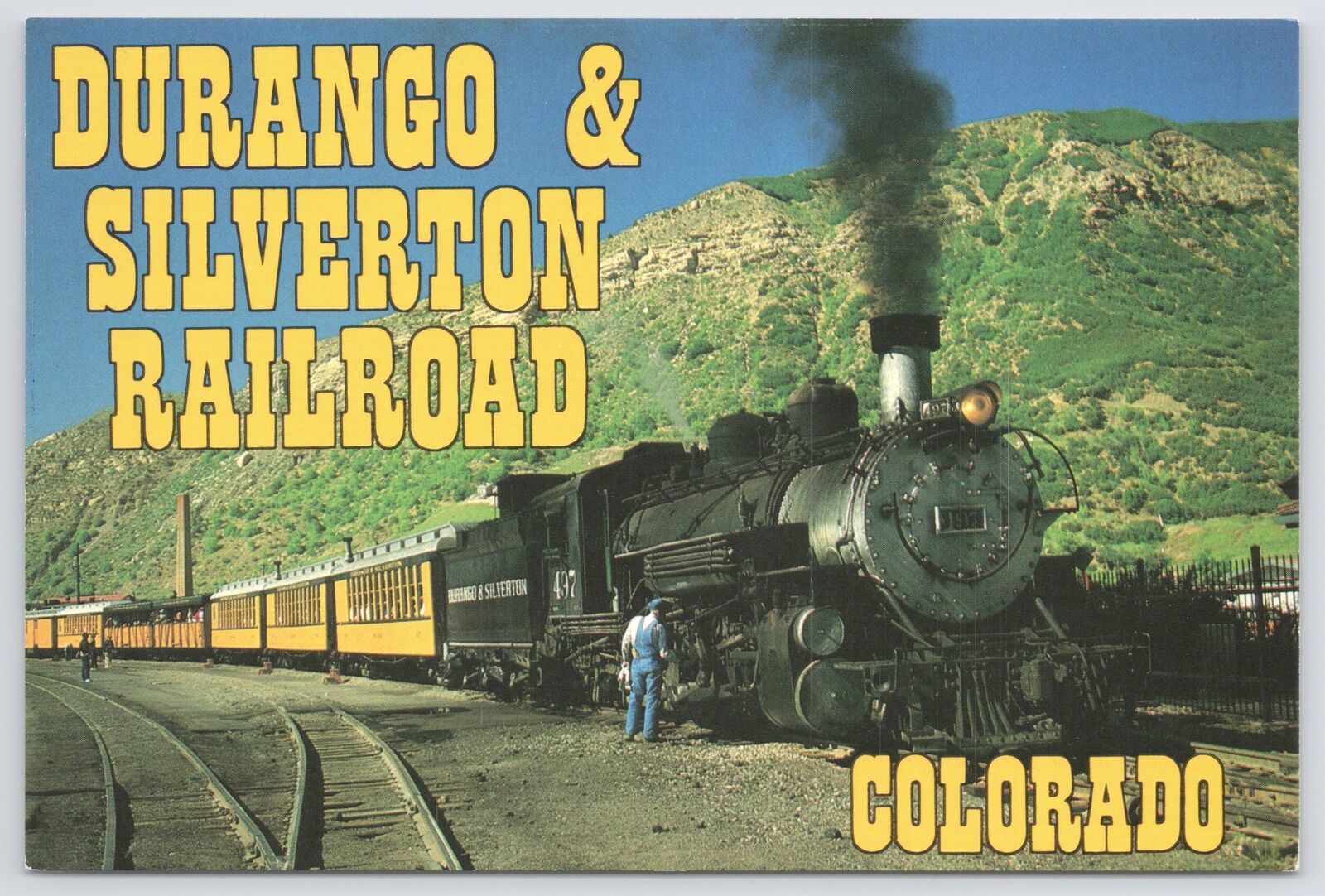 Colorado~Durango & Silverton Narrow Gauge Railroad~Train~Continental Postcard