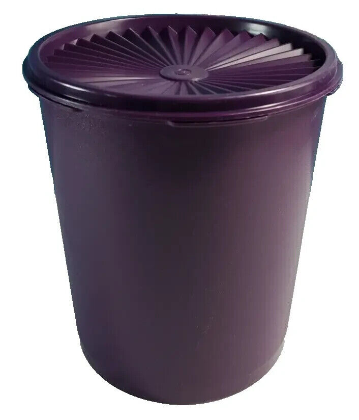 Tupperware Servalier Canister Large 2.7L 11 cup Purple Grape Starburst Lid