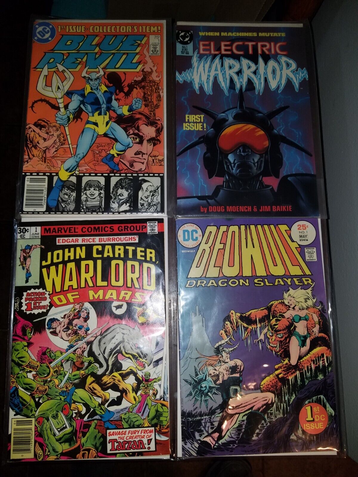 DC Marvel Comics Lot Of 4 #1 Issues, John Carter Warlord Of Mars, Electric...