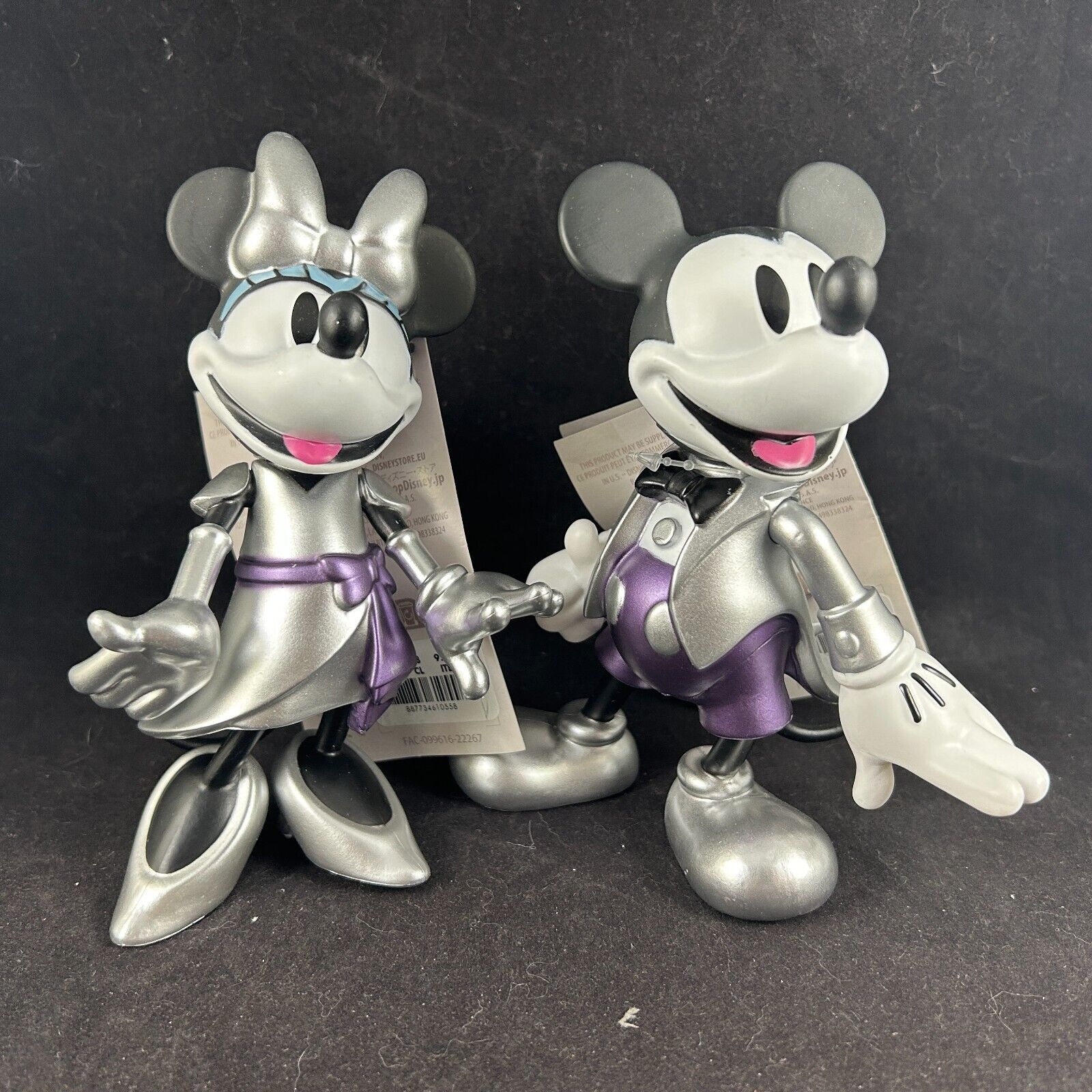 WALT DISNEY 100 YEARS OF WONDER MICKEY & MINNIE MOUSE ARTICULATED FIGURE SET NWT