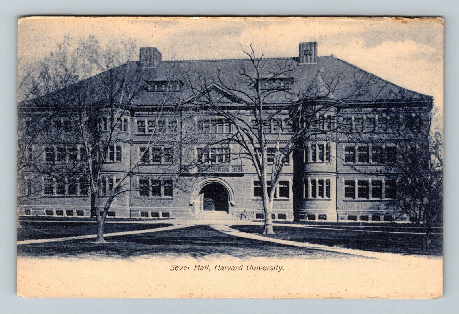 Cambridge MA, Sever Hall Harvard University, Massachusetts Vintage Postcard