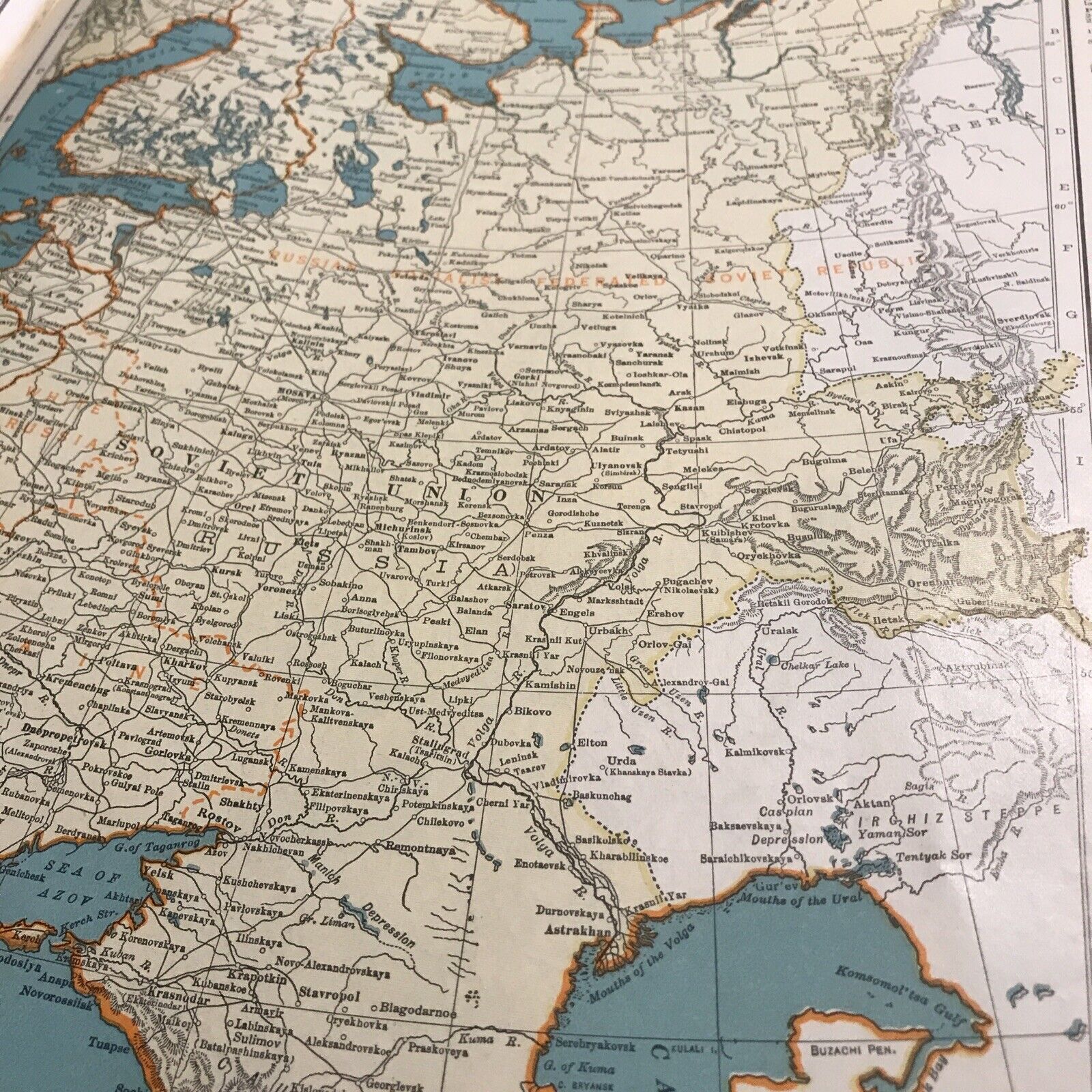 1930s Eastern Europe Soviet Union Latviaatlas Map Vtg pre  WW2 1938
