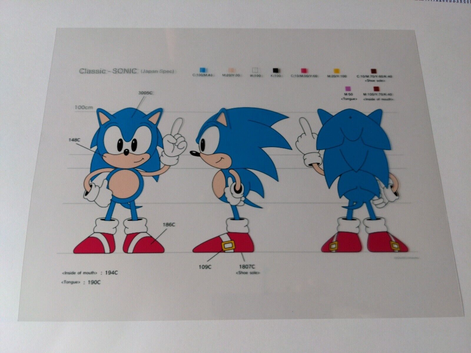 Sonic the hedgehog animation cel Color Model Cel Concept Art Sega Cartoon Game F