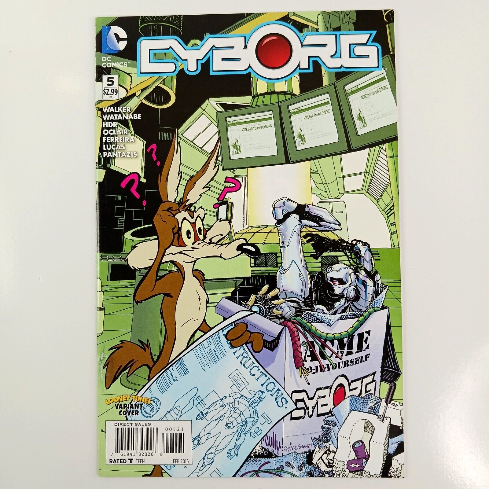 Cyborg #5B - Looney Toons Variant Cover - DC Comics - 2016