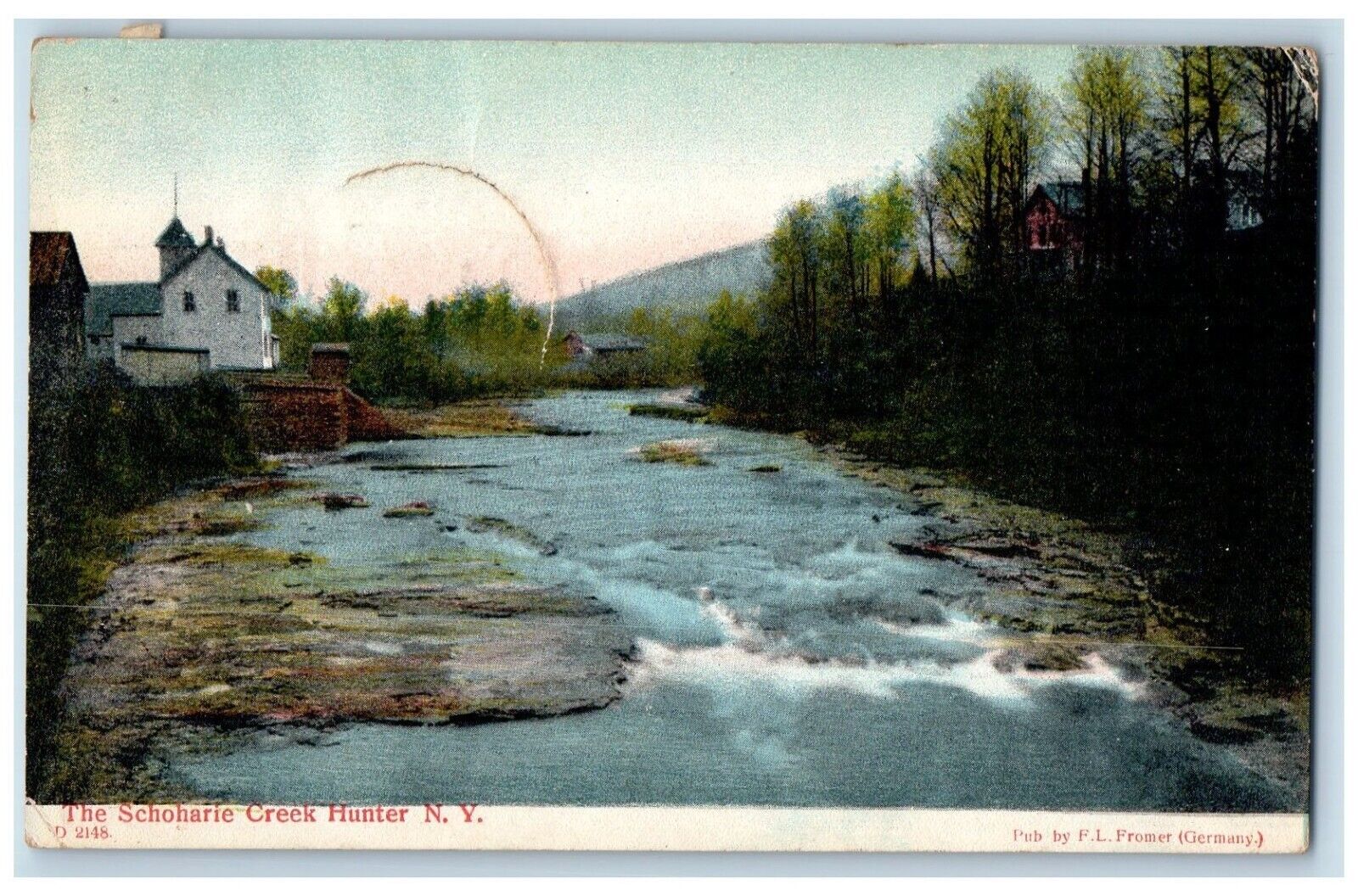 1909 View Of The Schoharie Creek Hunter New York NY Posted Antique Postcard