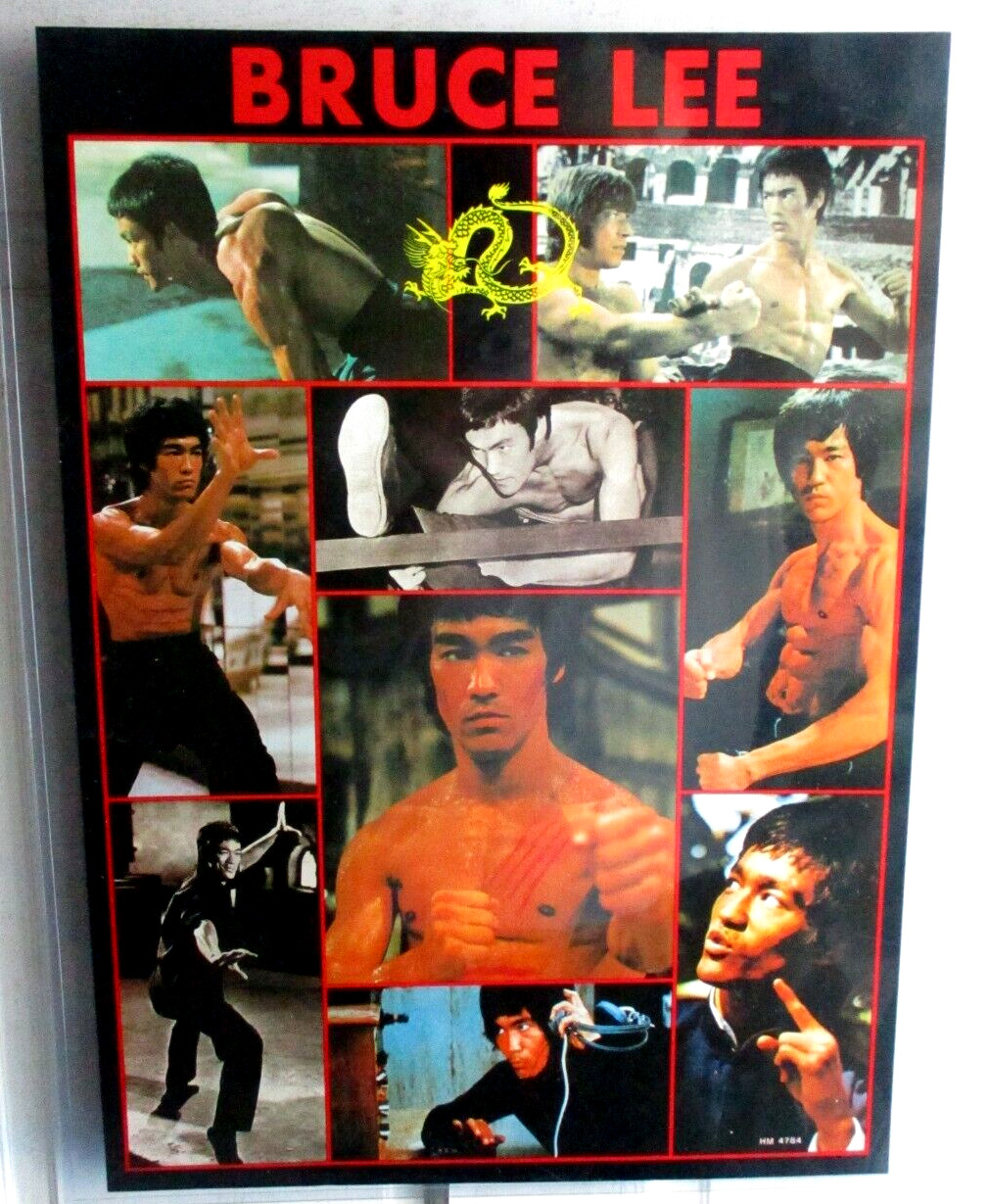 Vintage  Bruce Lee Collage Poster 1997  15\
