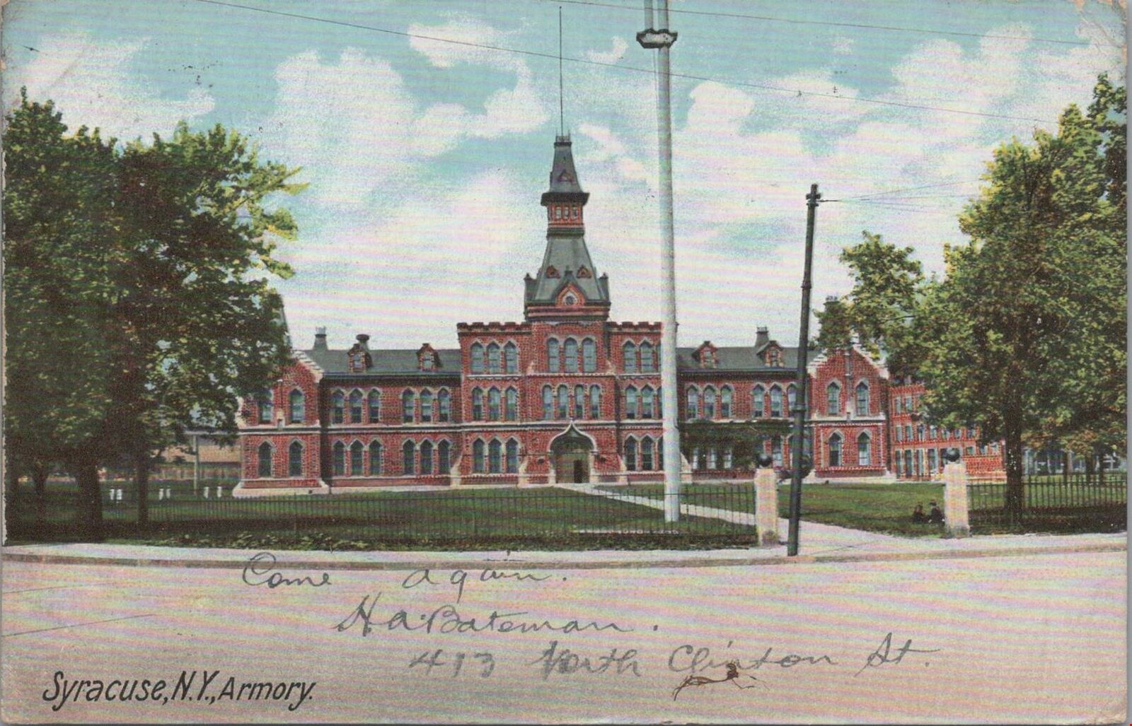 Postcard Armory Syracuse NY 1906