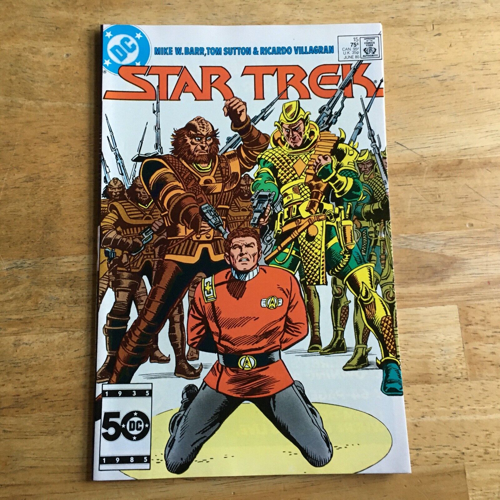 1985 DC COMIC BOOK STAR TREK 15 EXECUTION KLINGON STYLE DOPE MAN IN OUTER SPACE