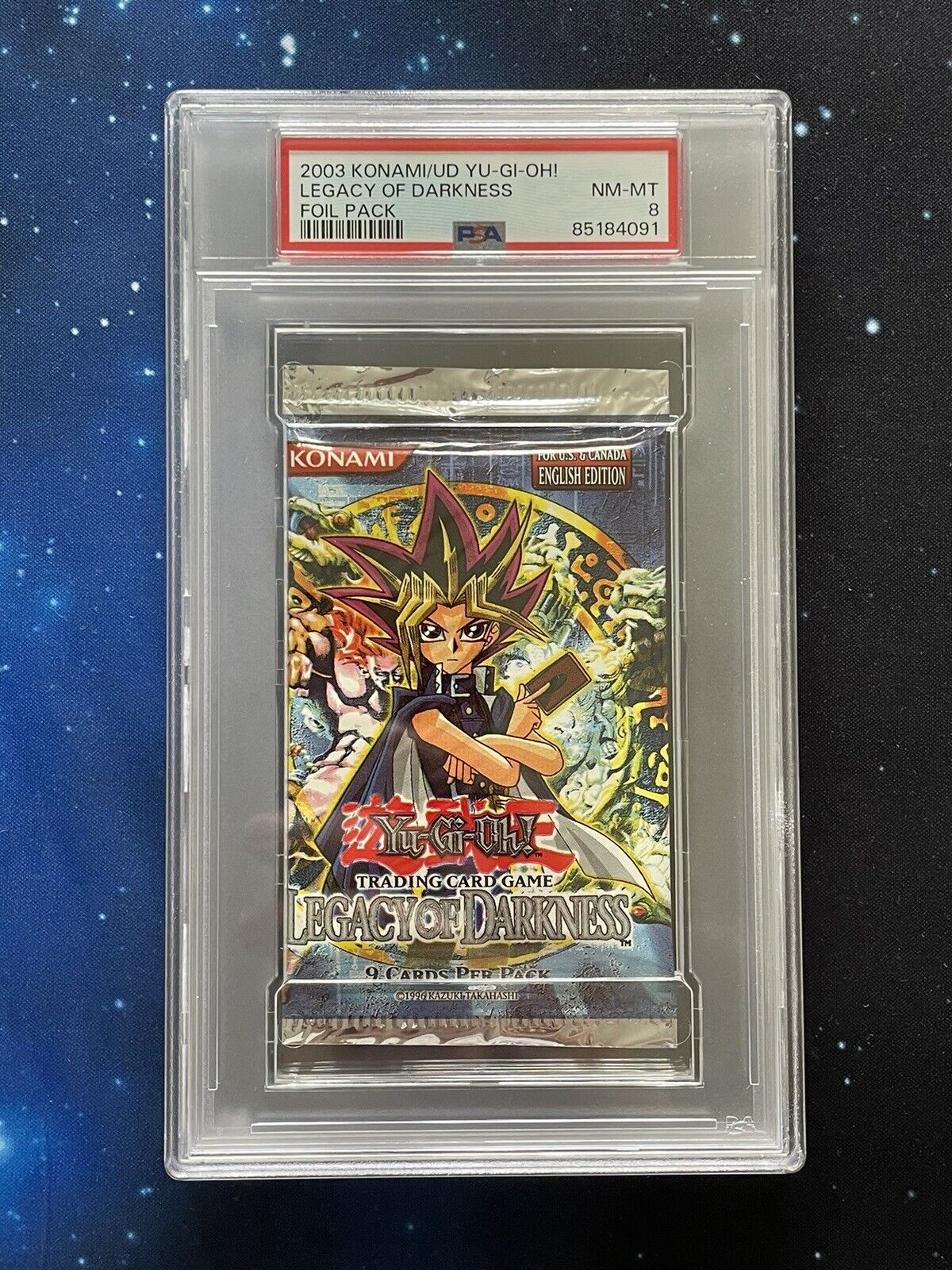 2003 Yugioh Legacy Of Darkness Unlimited Foil Pack Original Print PSA 8 NEW