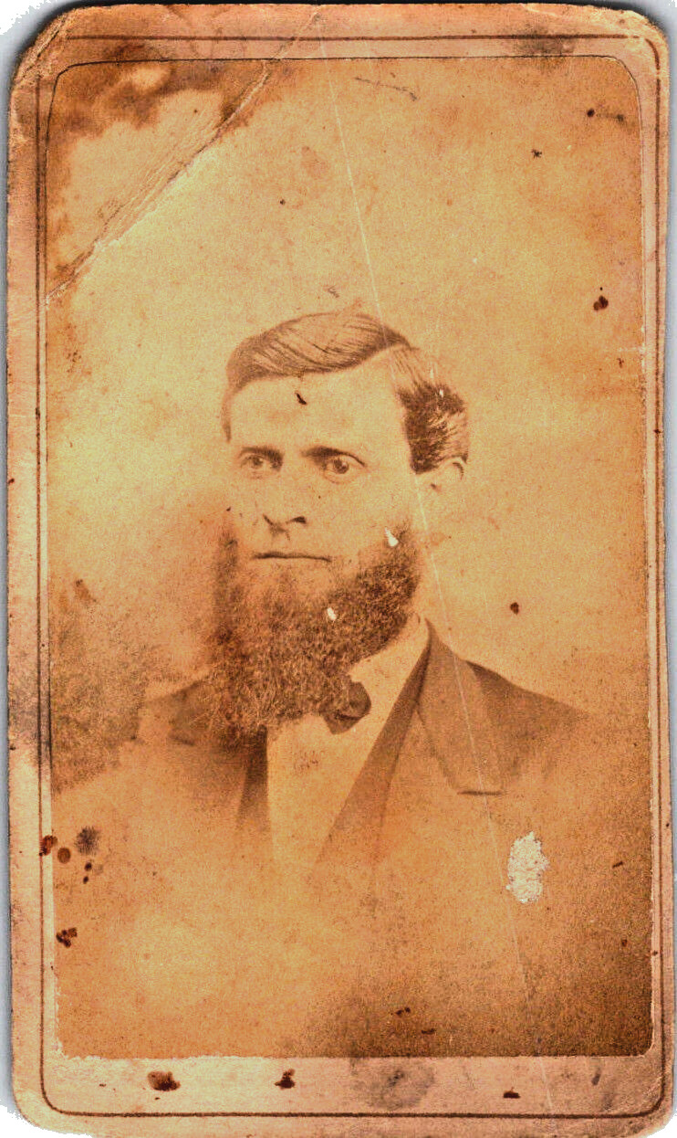 Antique Circa 1860s CDV Photograph Portsmouth, Ohio Man by  J. D. Merritt