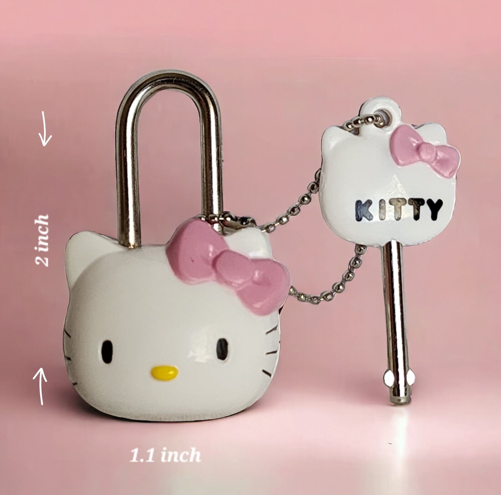 Super Kawaii Hello Kitty Mini Padlock, For Drawer,  Backpack, Or Bag Pendant 