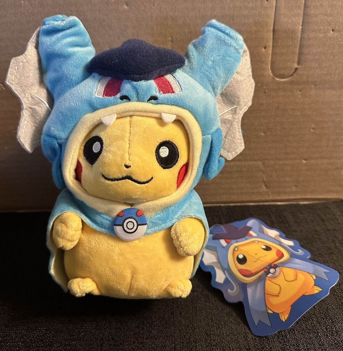 Pokémon Center Pikachu Gyarados Poncho Plush/Stuffed Animal New With Tag, 2015.