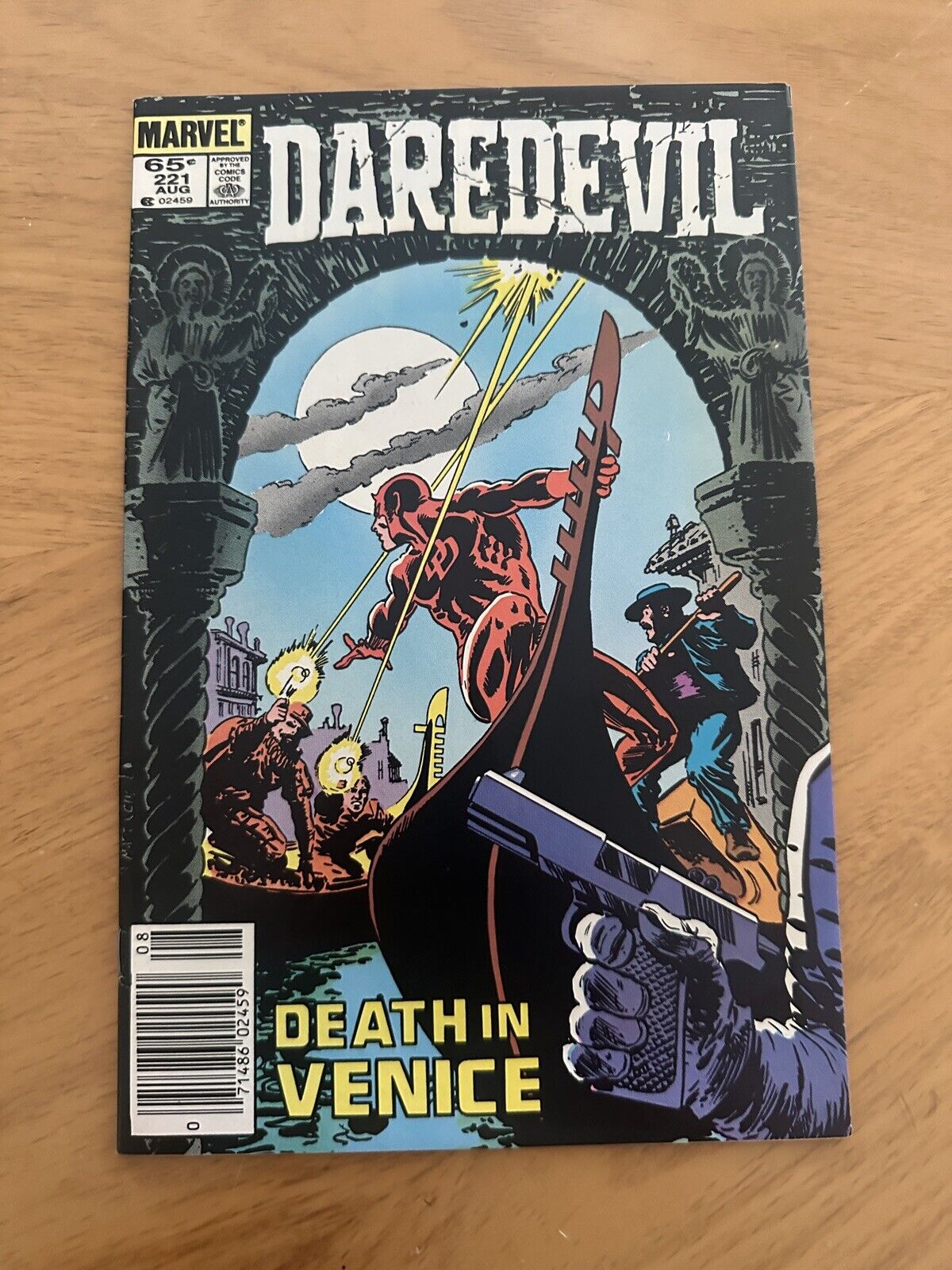 Daredevil #221-RARE-NEVER READ OR OPENED-AUGUST 1985-CLEAN SPINE-WHITE PAGES