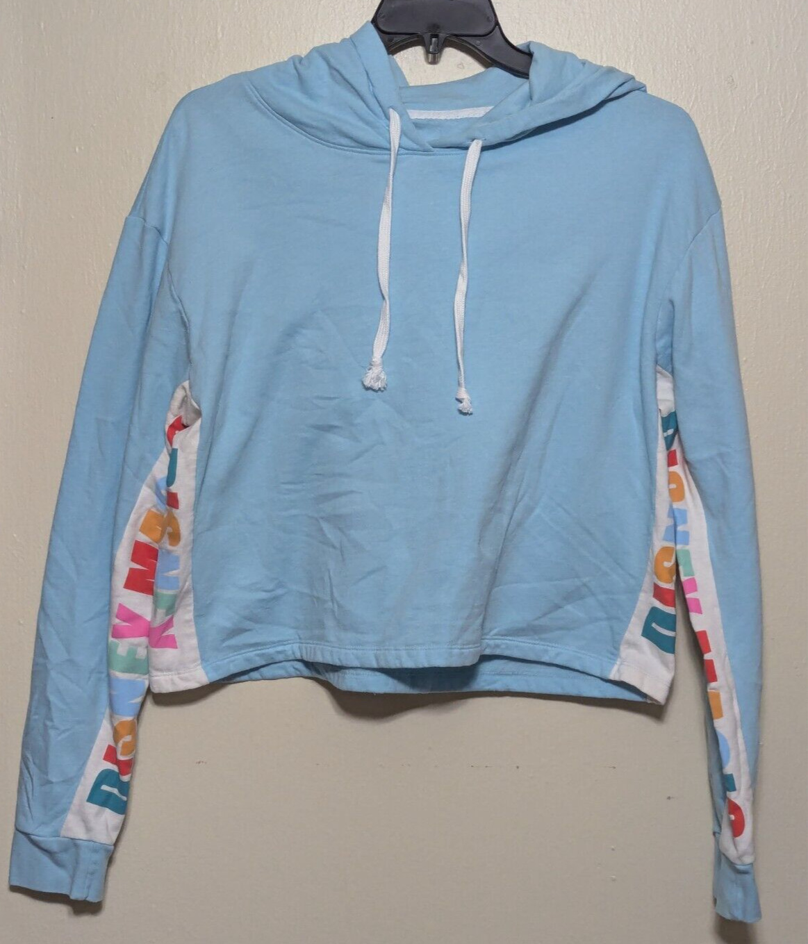 Disney parks cropped hoodie womens size XL blue \