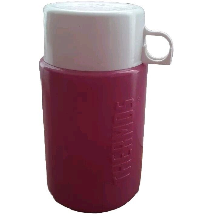 Vintage Pink Thermos Hot Drink Cup