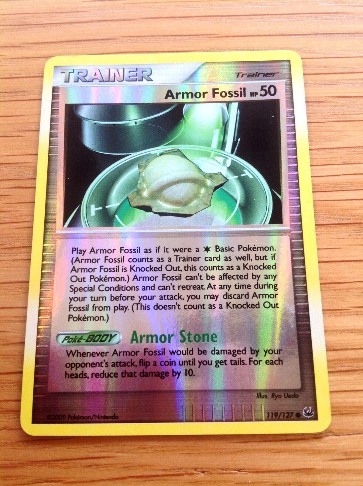 Pokemon Card - Shiny - TRAINER - Armor Fossil 119/127