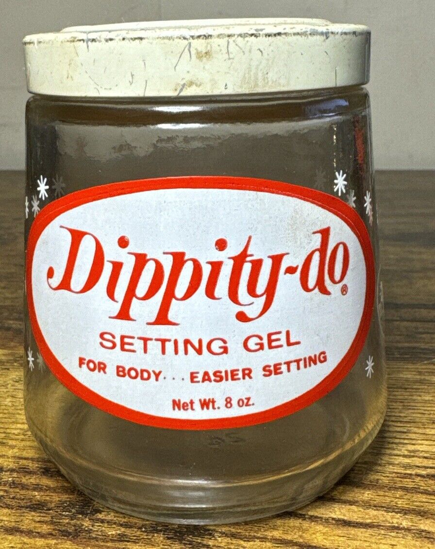 Dippity Do Setting Hair Gel Glass Jar & Metal Lid