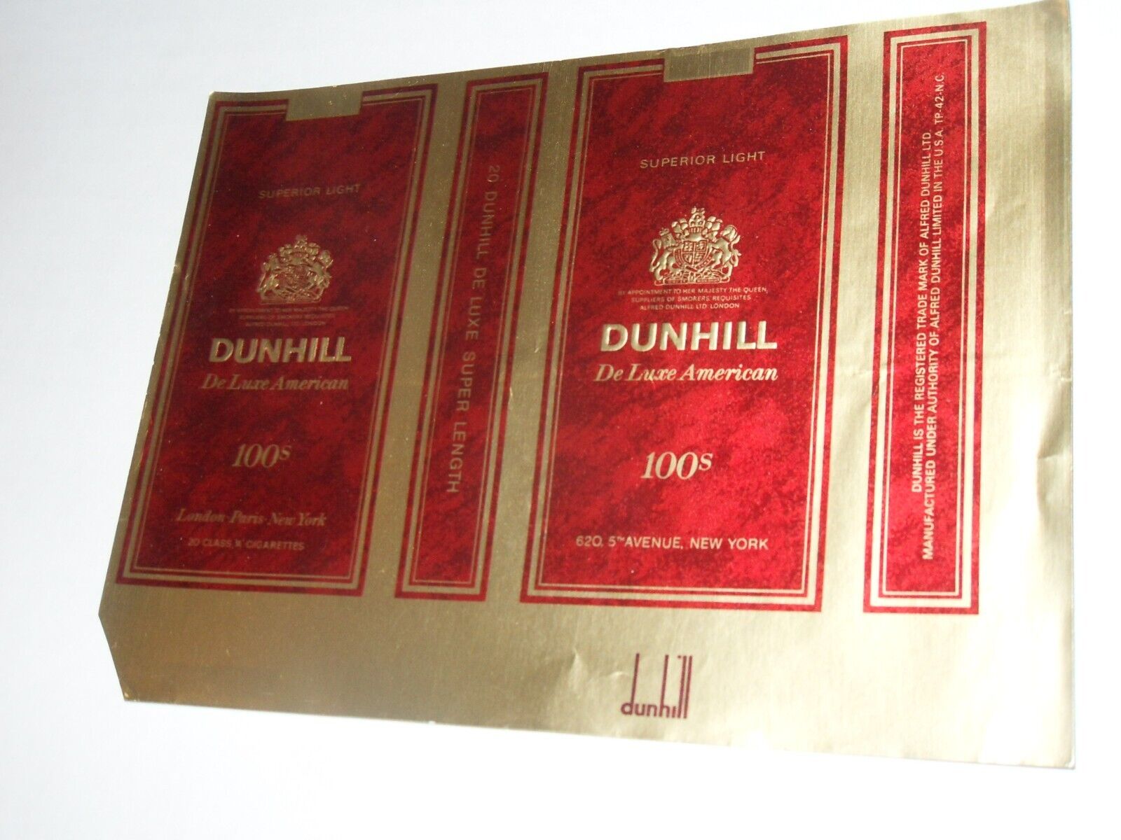 DUNHILL 100\'S EARLY 1960\'S