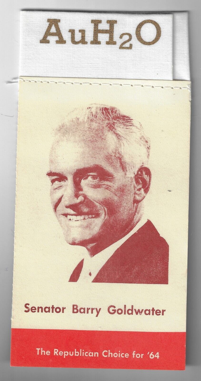 1964 Barry Goldwater Presidential Campaign Fake Pocket Handkerchief Orange Botm