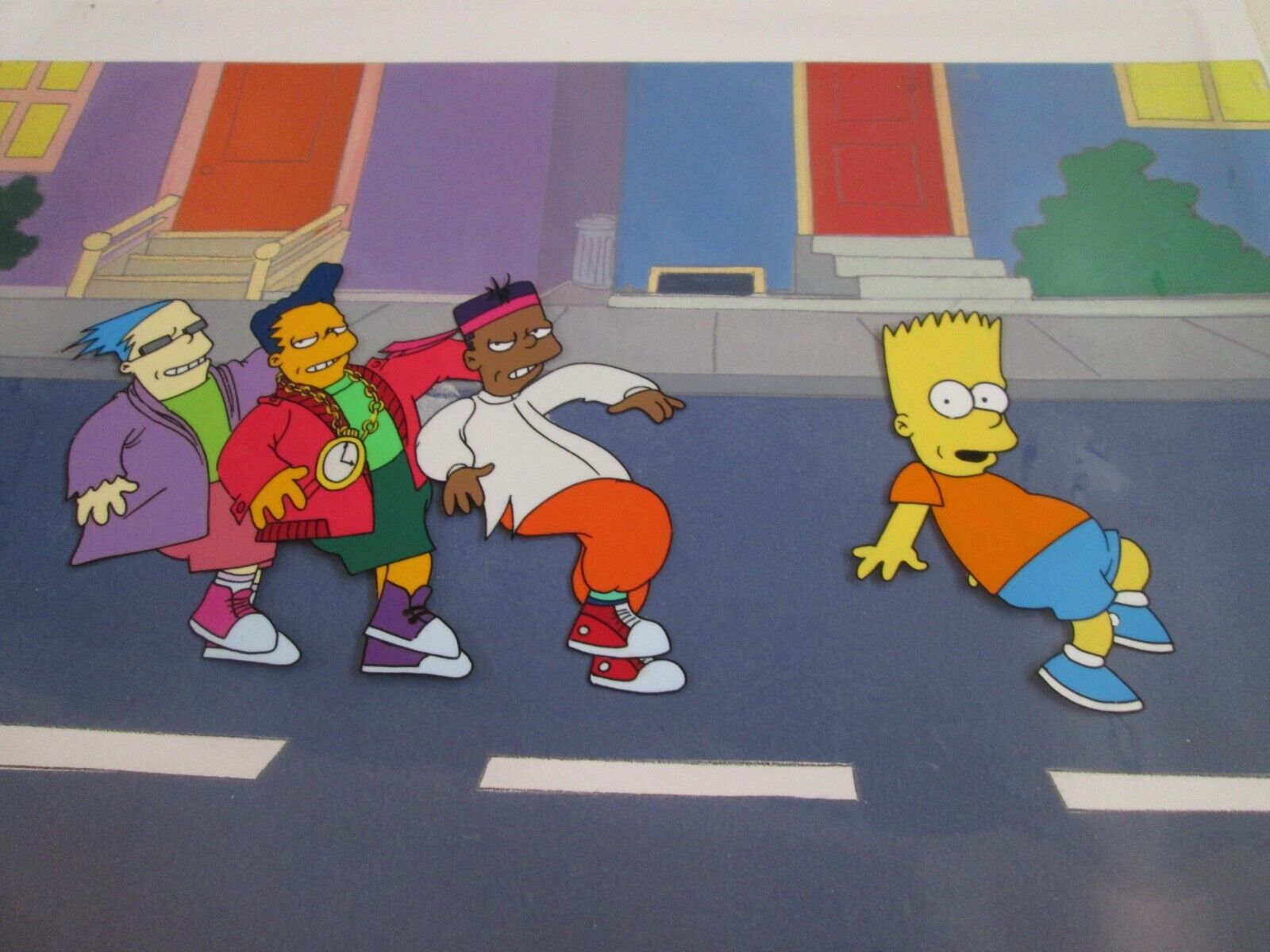 Simpsons Do the Bartman 1990 production Cel Bart Simpson dancing