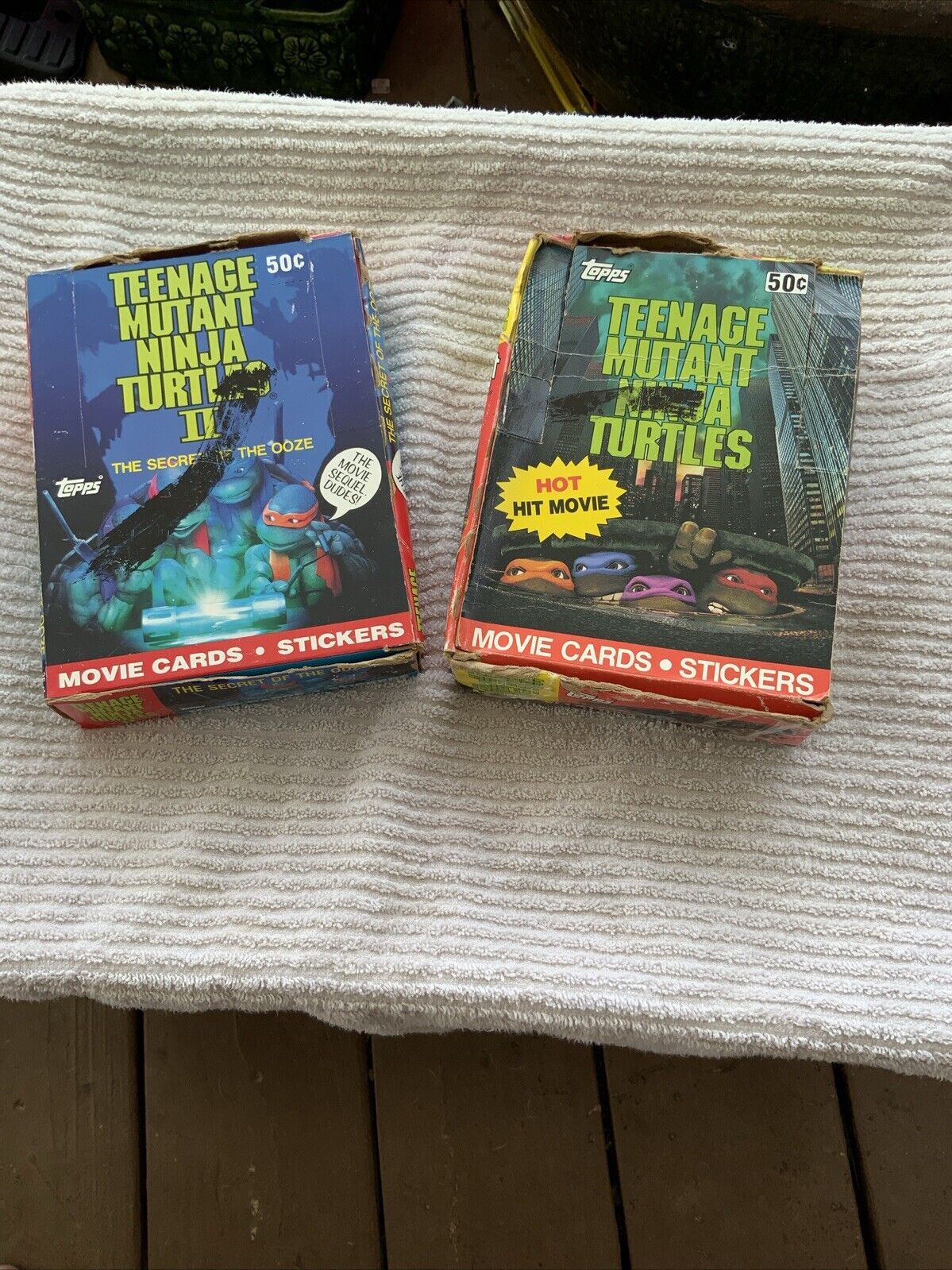 1990 +91  Vintage  Topps Teenage Mutant Ninja Turtles Cards 2 Hobby Box 67pks