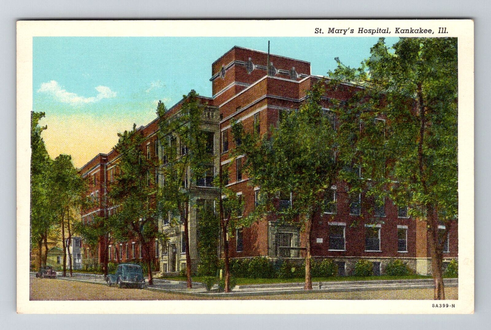 Kankakee, IL-Illinois, St Mary\'s Hospital Antique, Vintage Souvenir Postcard