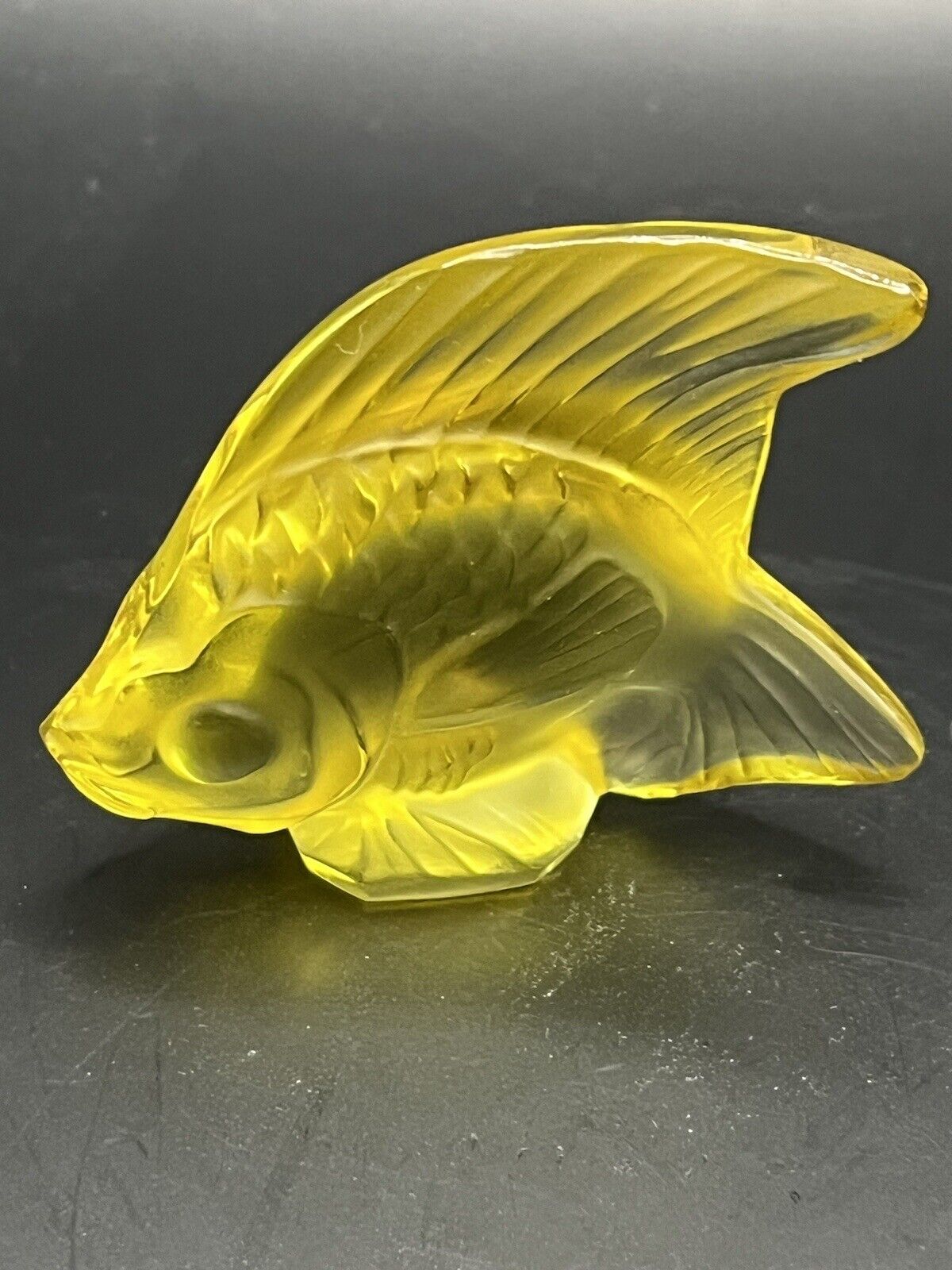 Lalique Crystal Yellow Angel Fish