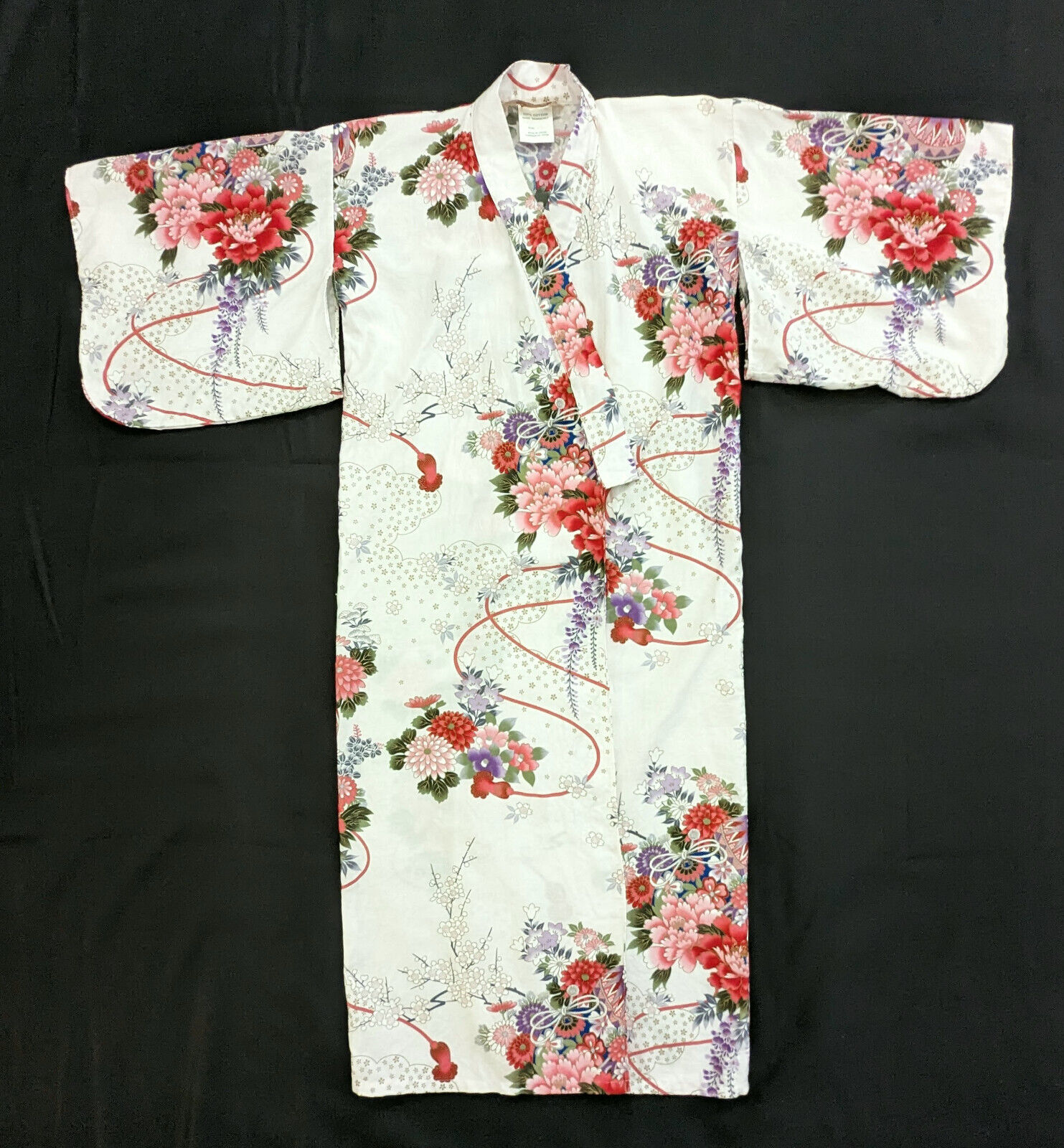 Japanese Dress Kimono Yukata Robe Floral Cherry Blossoms Girls Size 40 Cosplay