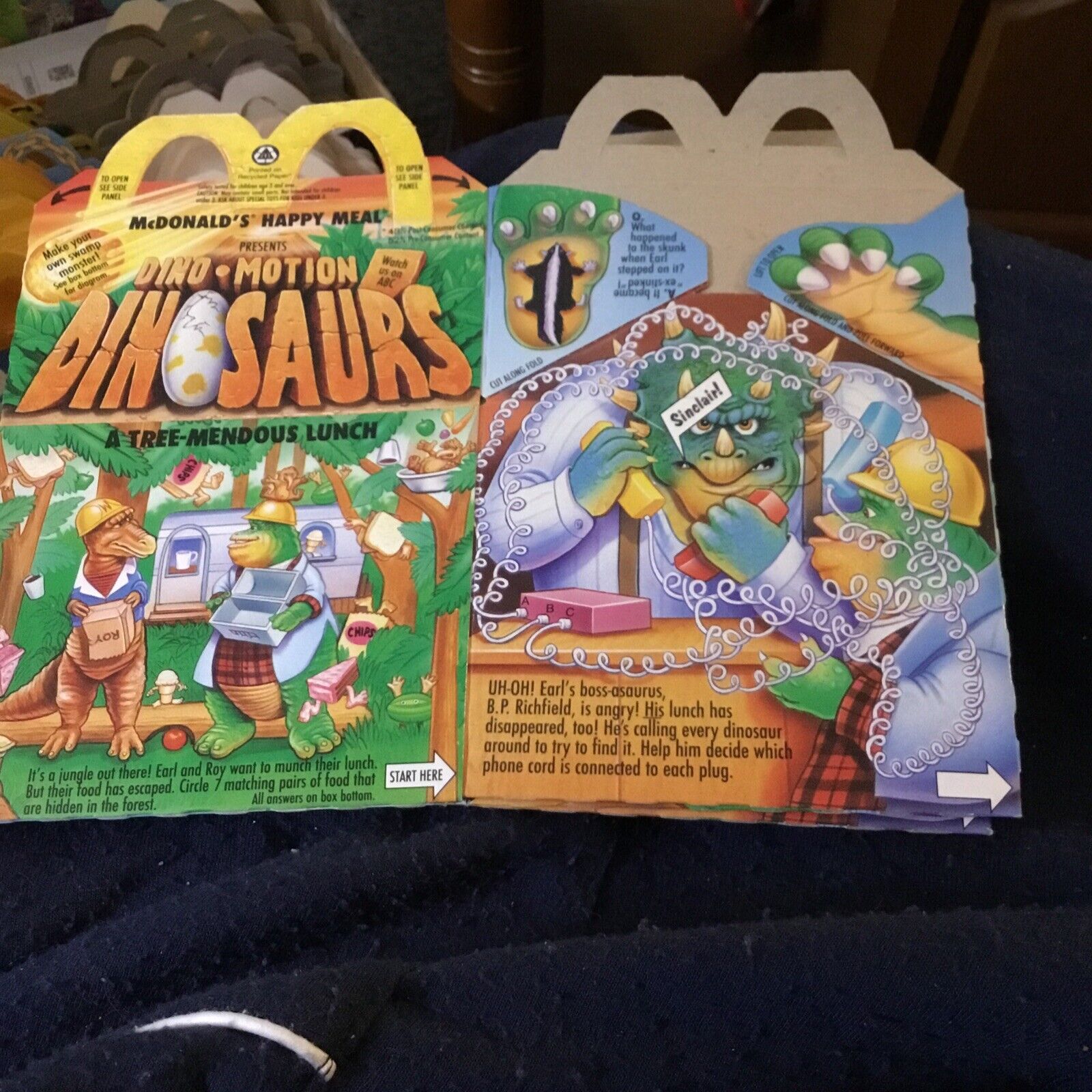 1992 McDonald\'s Happy Meal Box - Disney’s Dino-Motion Dinosaurs