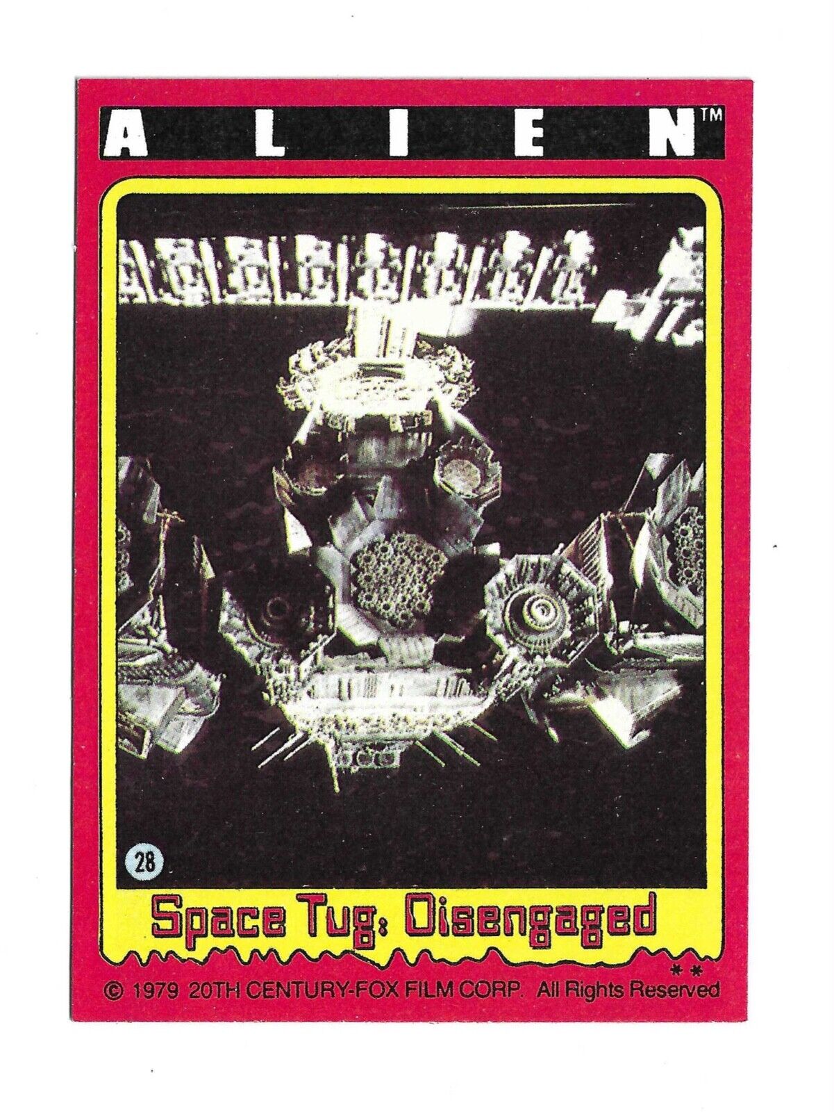 1979 Topps ALIEN #28 Space Tug, Disengaged  (Pack Fresh)