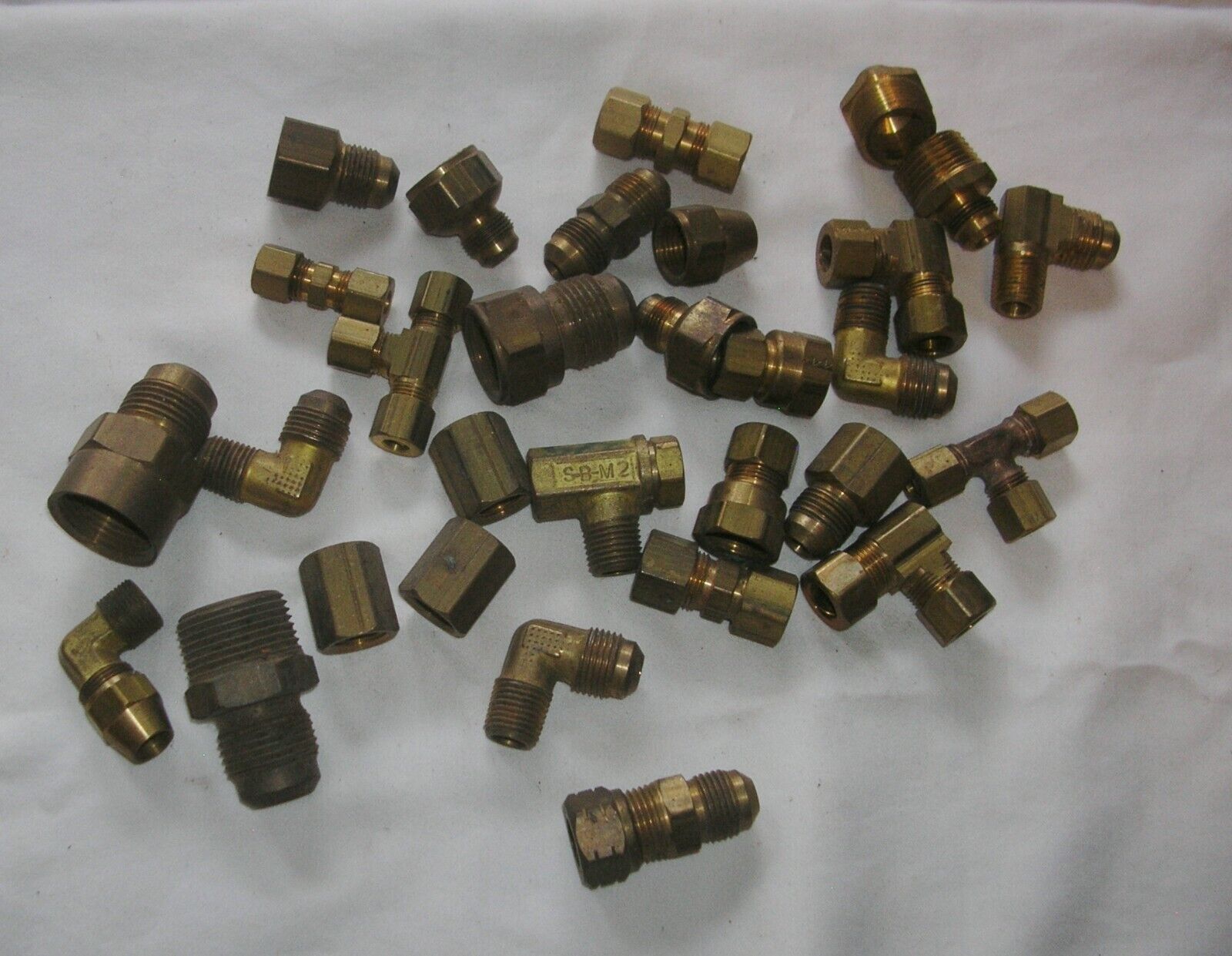 Miscellaneous Lot of Brass Fittings - 28 Count