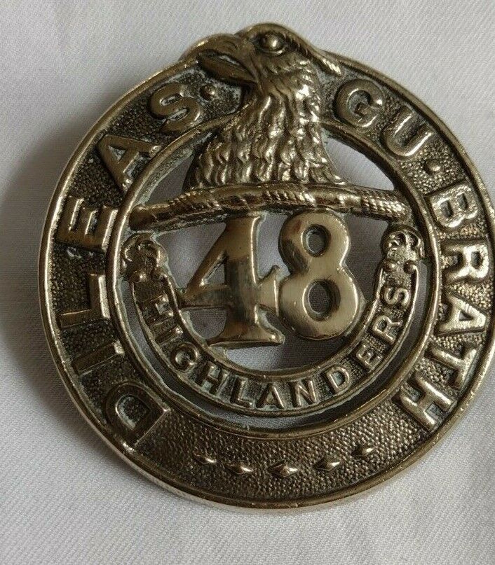  Canadian Scottish 48th Highlanders Regiment Cap Badge WM 2 Lugs ANTIQUE Org
