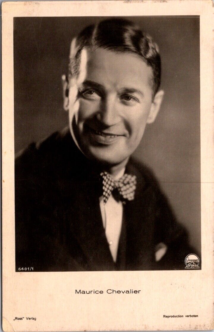 Real Photo Postcard Portrait of Maurice Chevalier