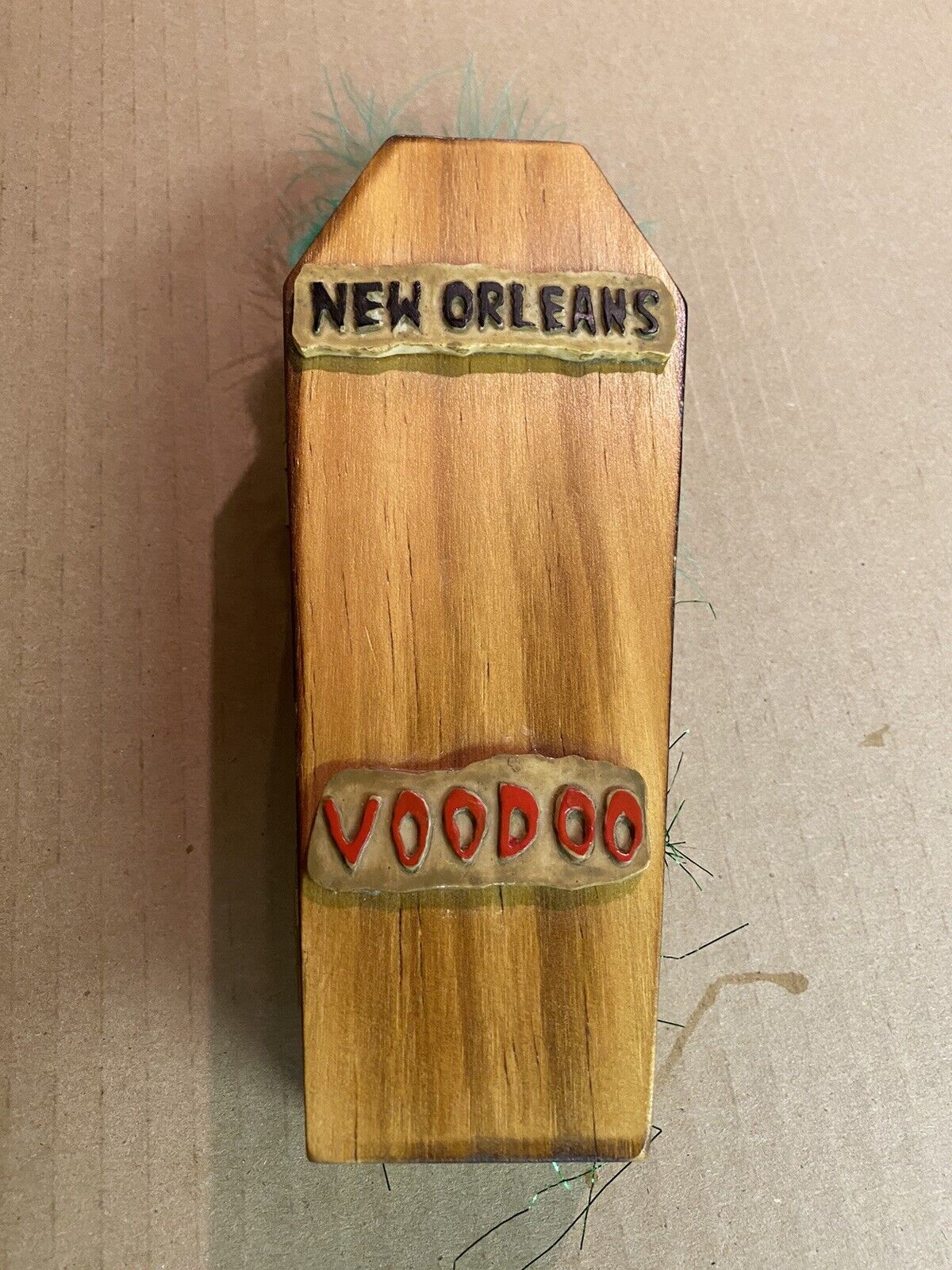 New Orleans Voodoo Toy w/ Instructions, Doll & Wood Coffin 7.5” L