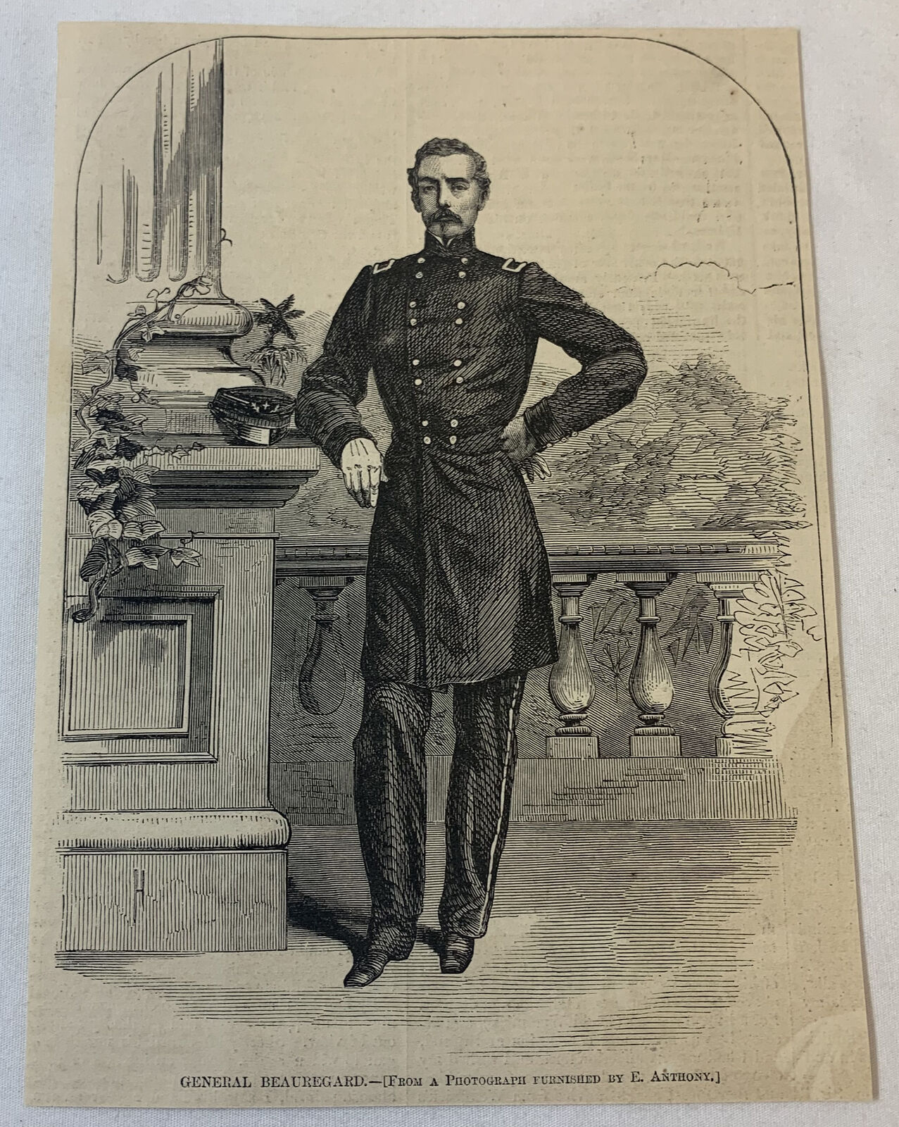 1861 magazine engraving ~ GENERAL P.G.T. BEAUREGARD