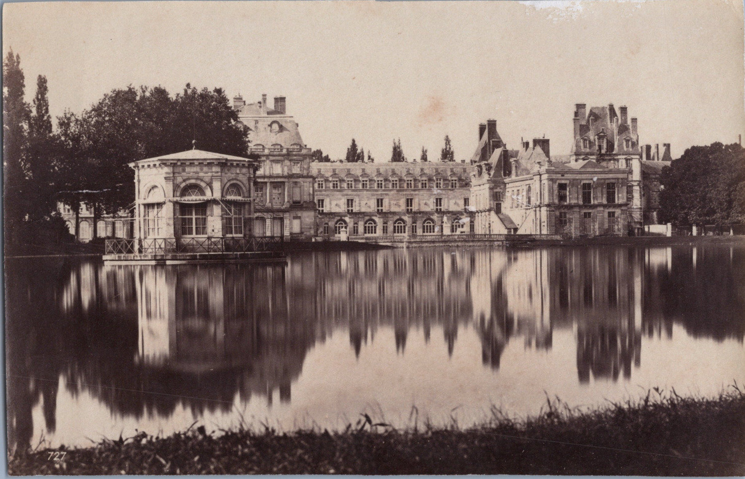France, Château de Fontainebleau, vintage print, ca.1875 vintage print print