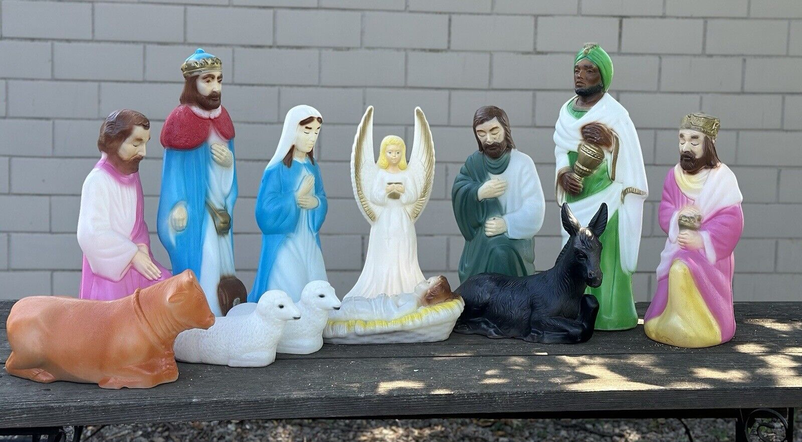 Vintage Empire 12- piece Nativity Blow Mold Set