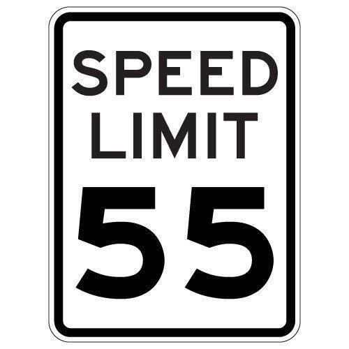 New Metal Sign Aluminum Sign R2 1 55 Mph Speed Limit H.i.p. Signs For Outdoor & 