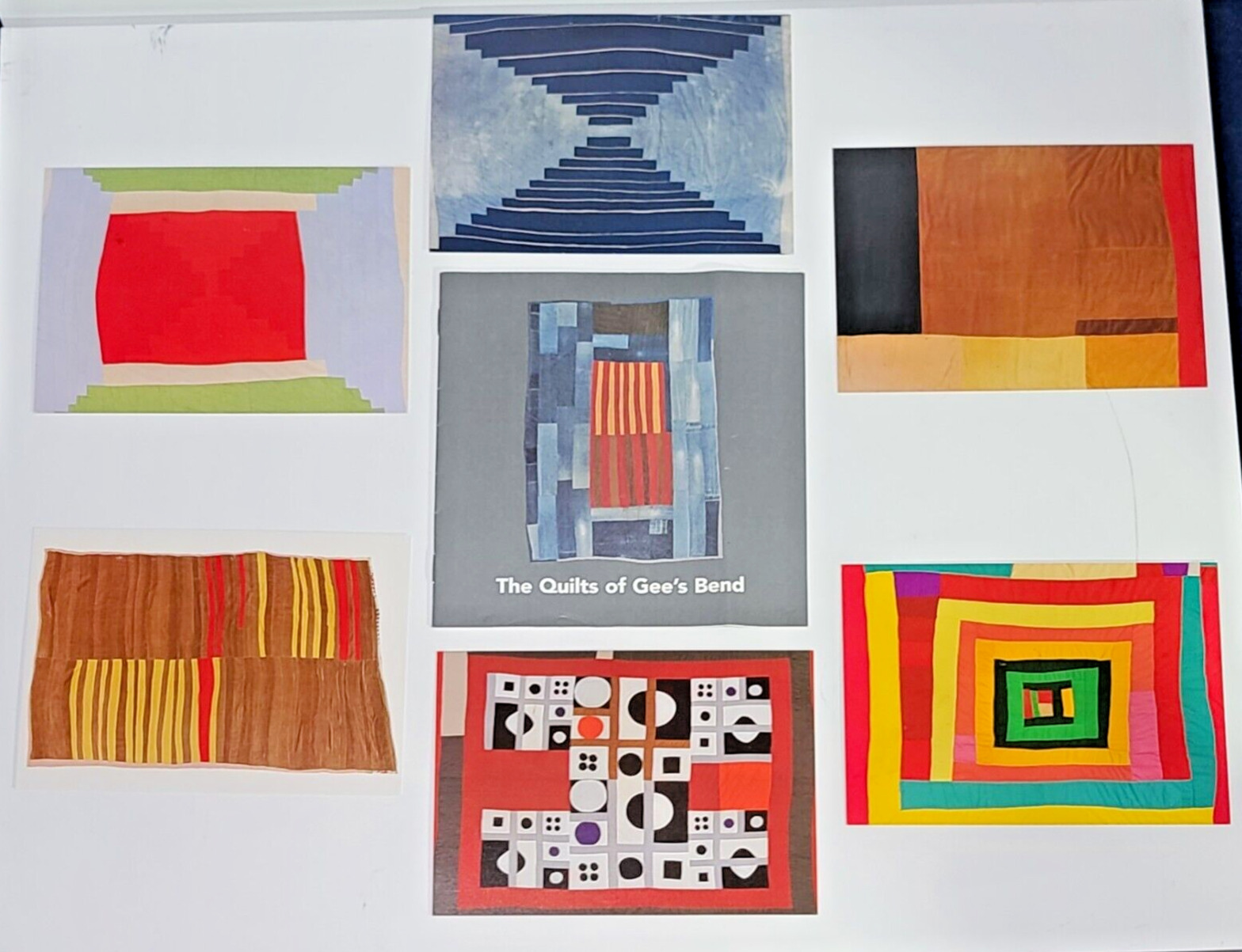 Lot of 6 Quilts of Gee\'s Bend Postcards + Corcoran Gallery, DC Exhibition Guide