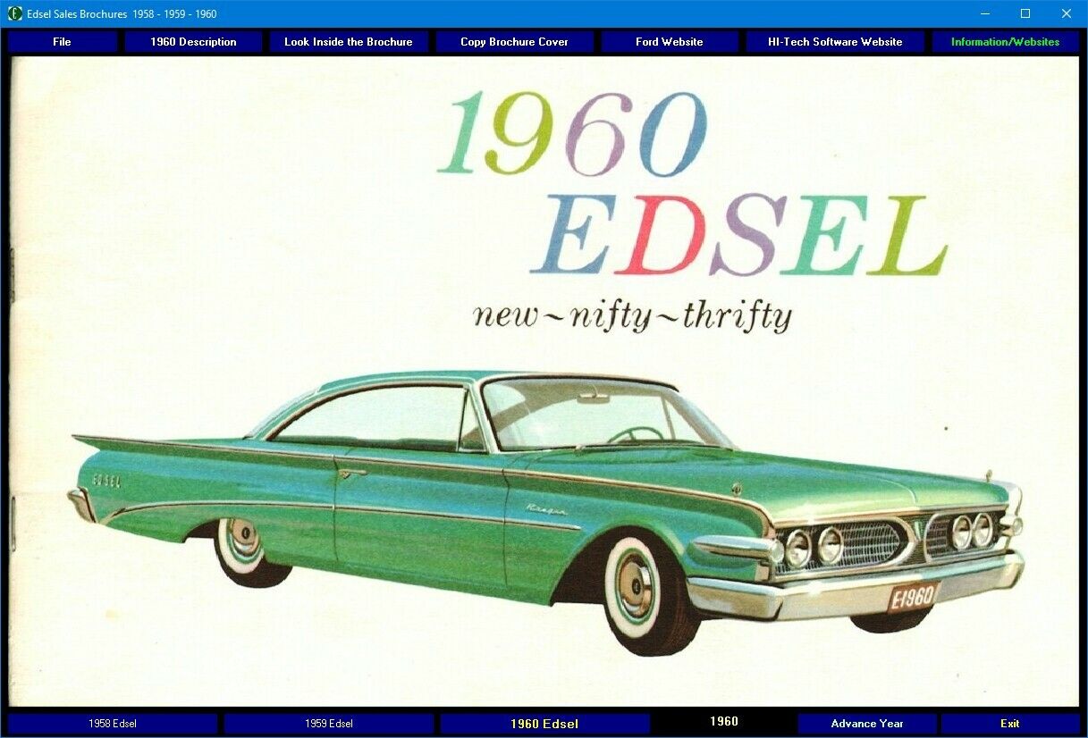 Ford Edsel Sales Brochures digital collection 1958 - 1959 - 1960