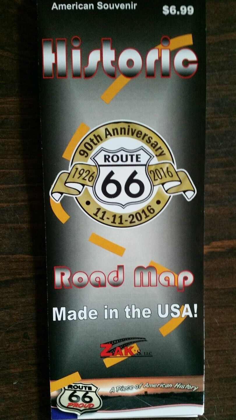 HISTORIC ROUTE 66 TRAVEL ROAD MAP CHICAGO TO LA 90TH 2016 EDITION BEST GUIDE