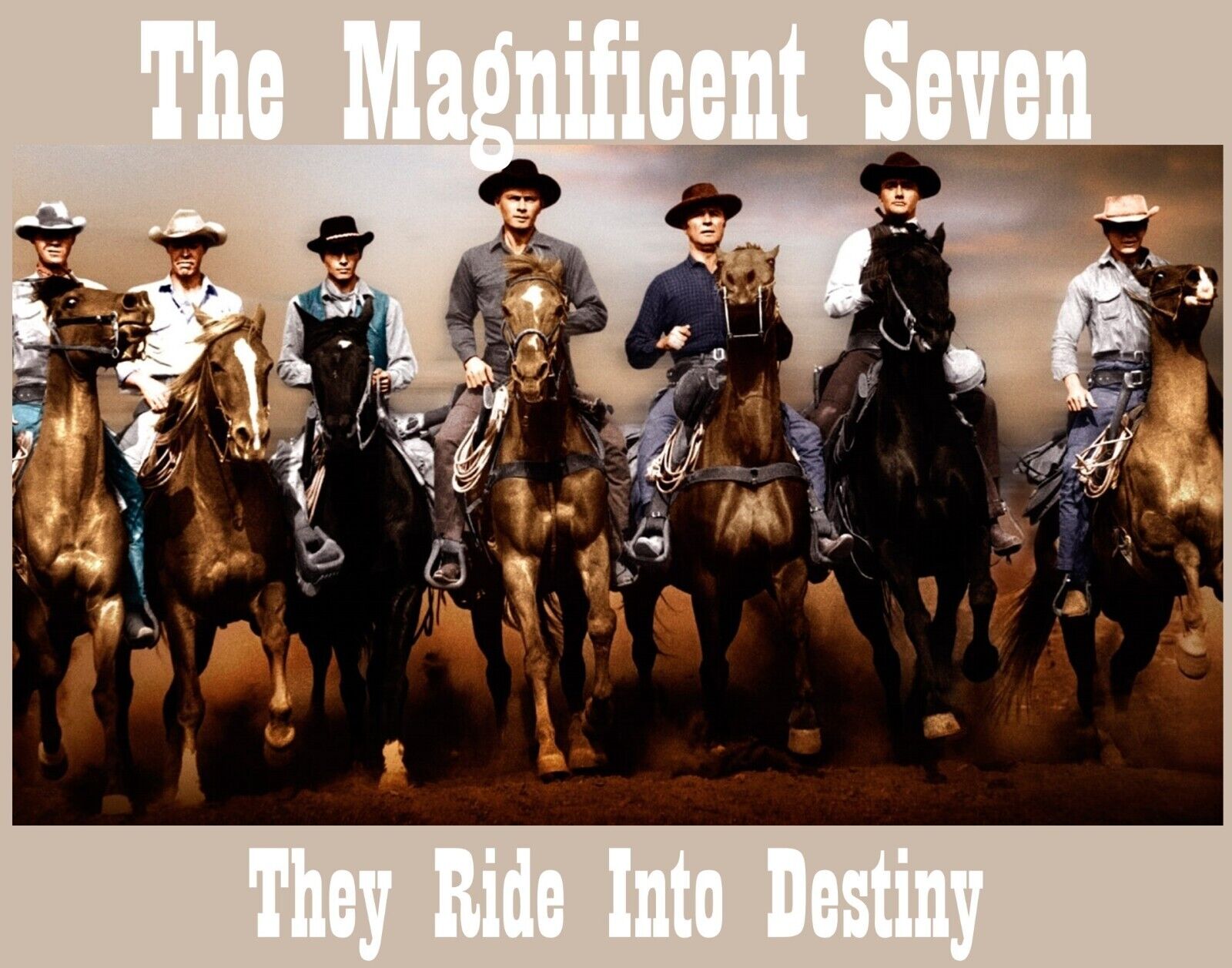 The Magnificent Seven Ride an 8x10 Photo Art Poster  Print  8x10 vintage