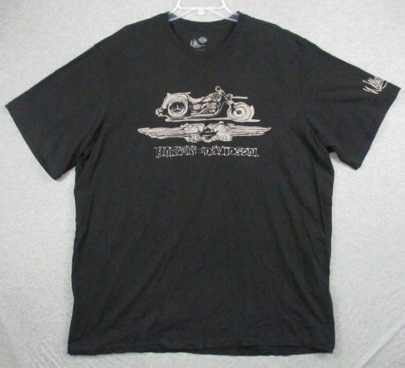 Vintage Harley Davidson Shirt XXL Men\'s Black Short Sleeve Willie Motorcycle USA