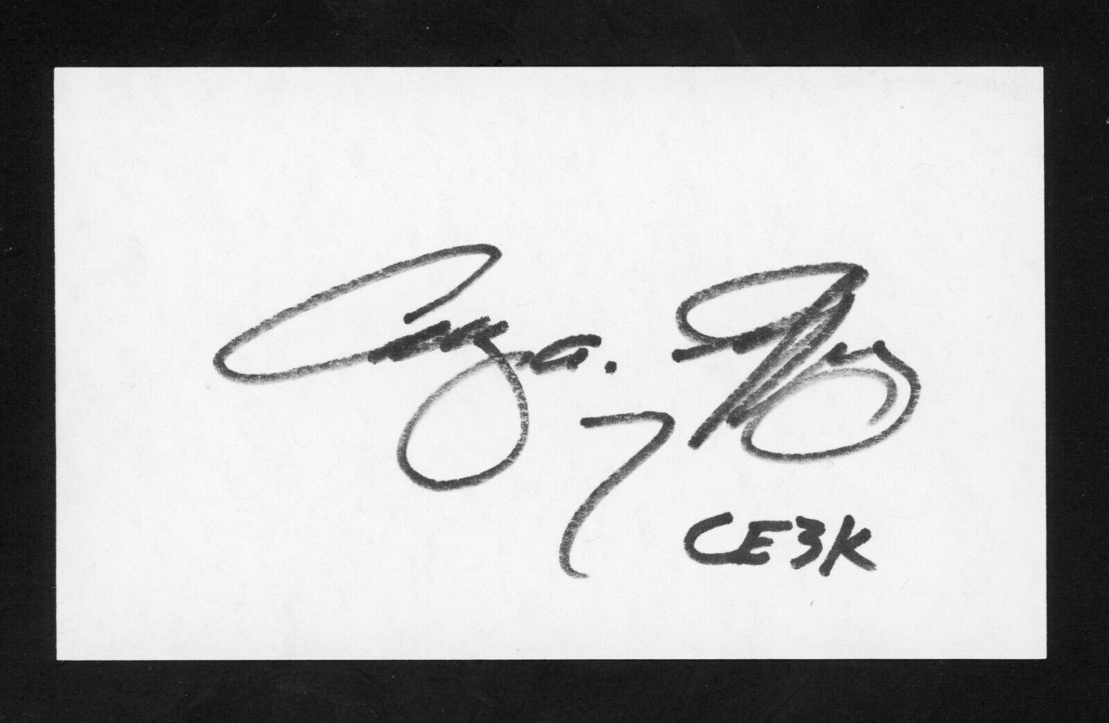 Cary Guffey Child Actor Close Encounters of the Third Kind signed 3x5 Card 25532